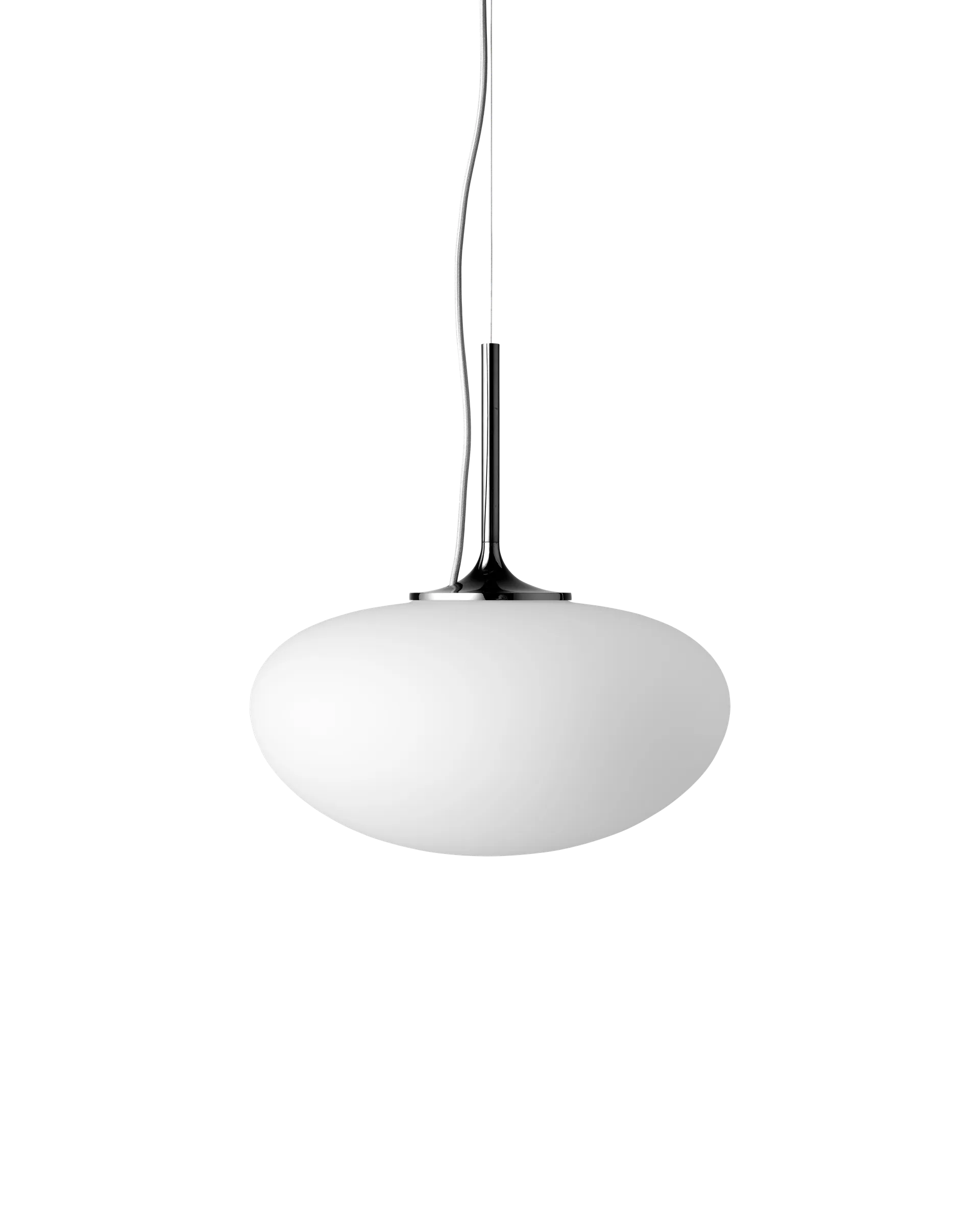 GUBI Stemlite Pendant (Black Chrome, Frosted Glass, EU)