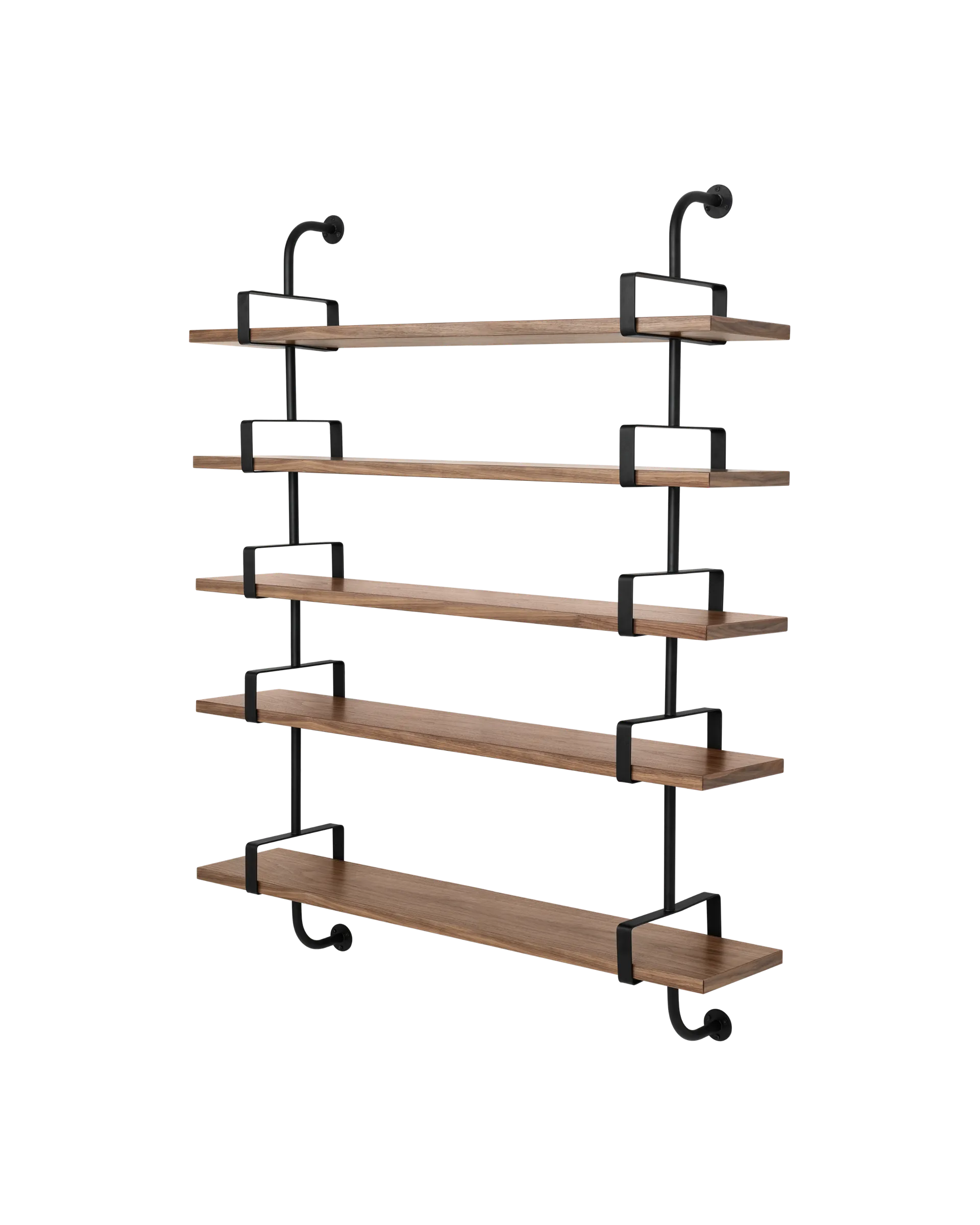 GUBI Démon Shelf (American Walnut Semi Matt Lacquered, Medium, 5 Shelves)