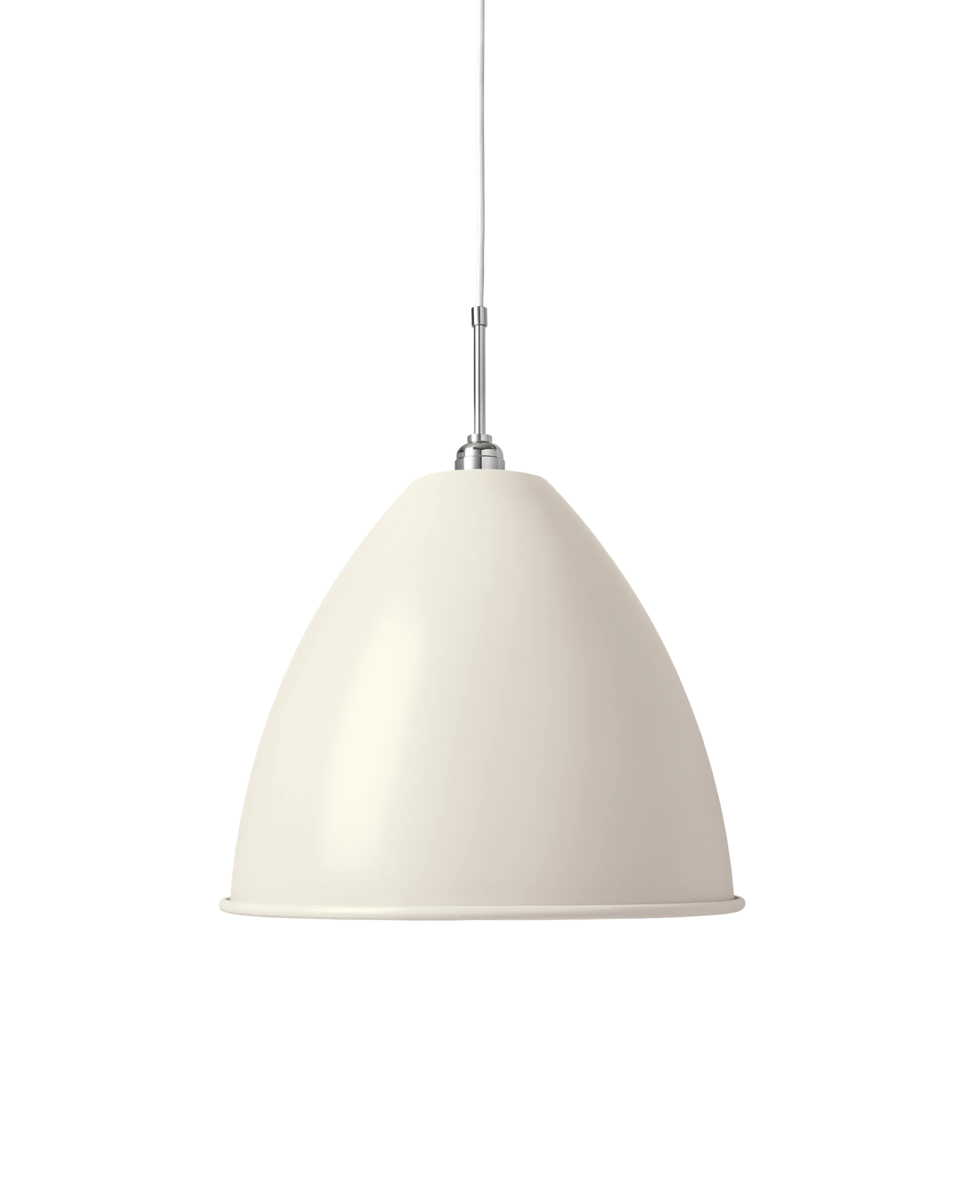 GUBI Bestlite BL9 Pendant (White Semi Matt, Chrome, Ø40 x 33 cm, EU)