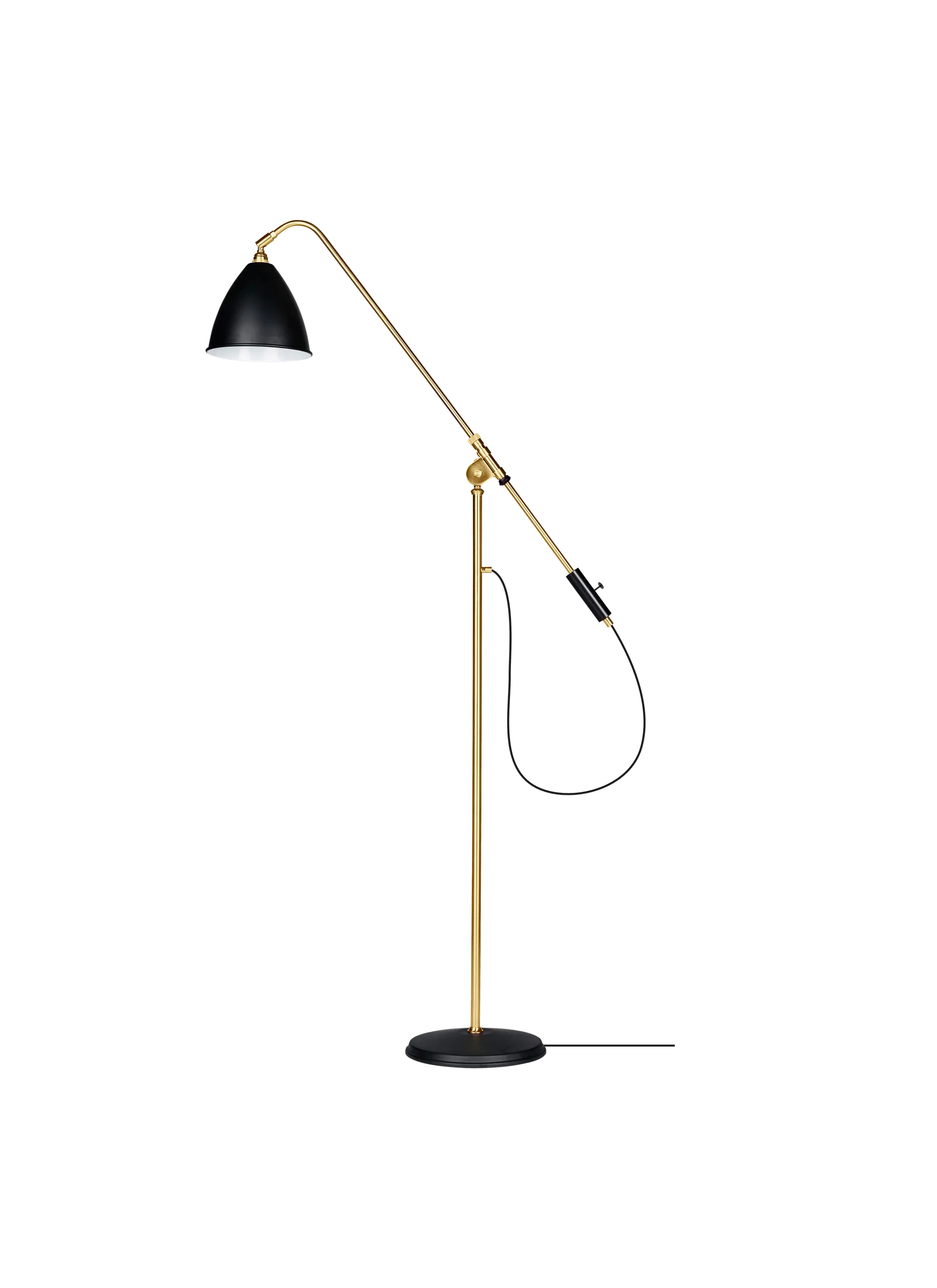 GUBI Bestlite BL4 Floor Lamp (Soft Black Semi Matt, Brass, UK)