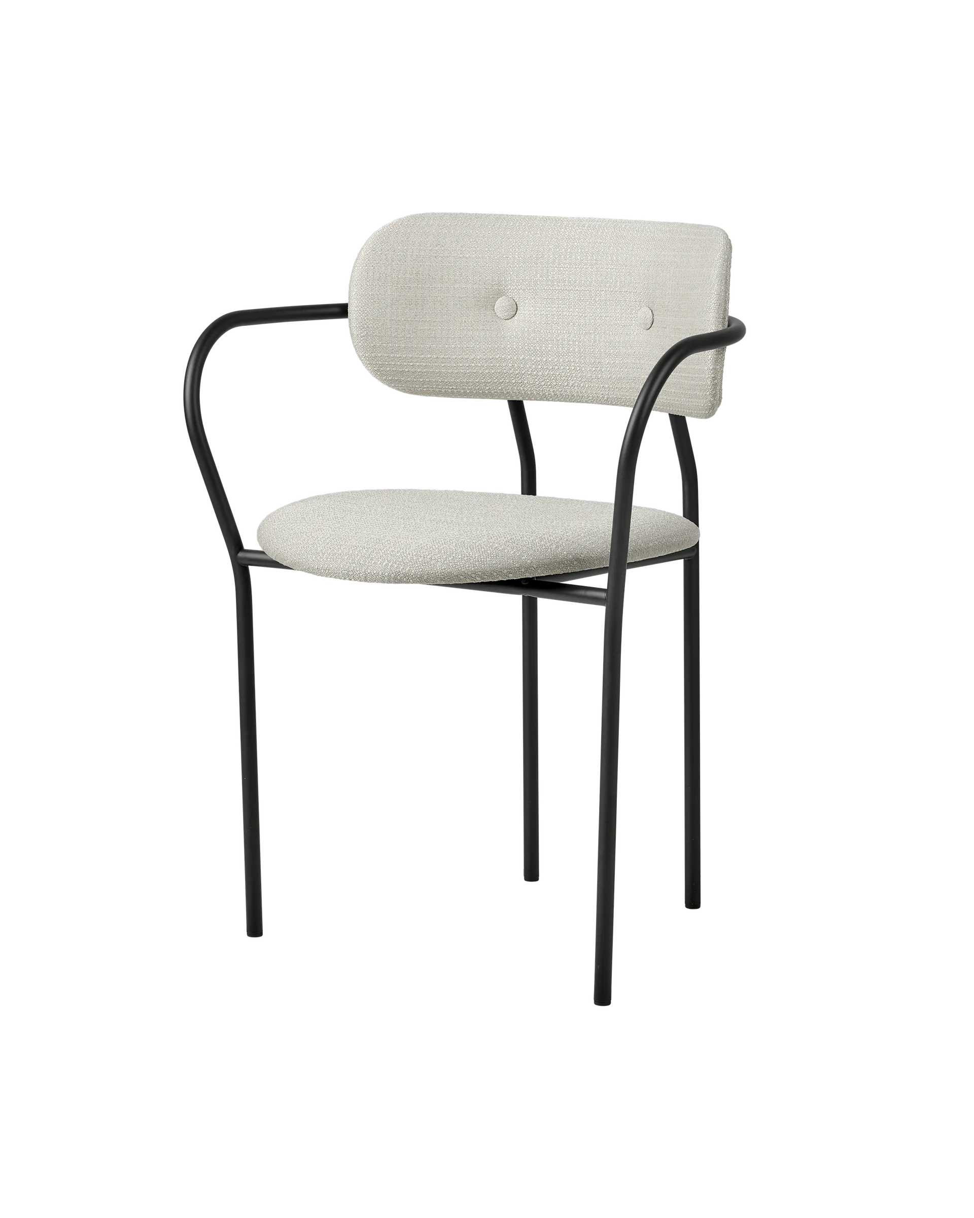 GUBI Coco Dining Armchair, Fully Upholstered (Eero Special FR, Dedar (106, Standard), Black, Black Matt)