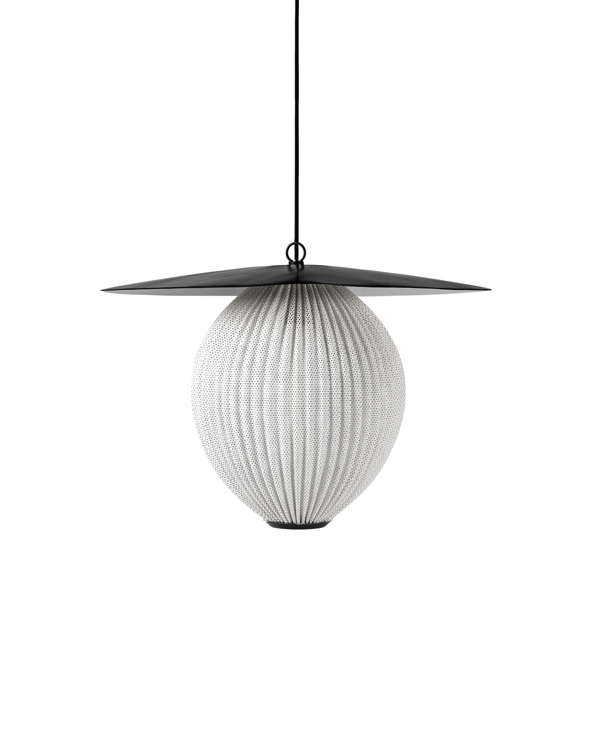GUBI Satellite Pendant (Black, Cream White Semi Matt, Ø27 x 38 cm, EU)