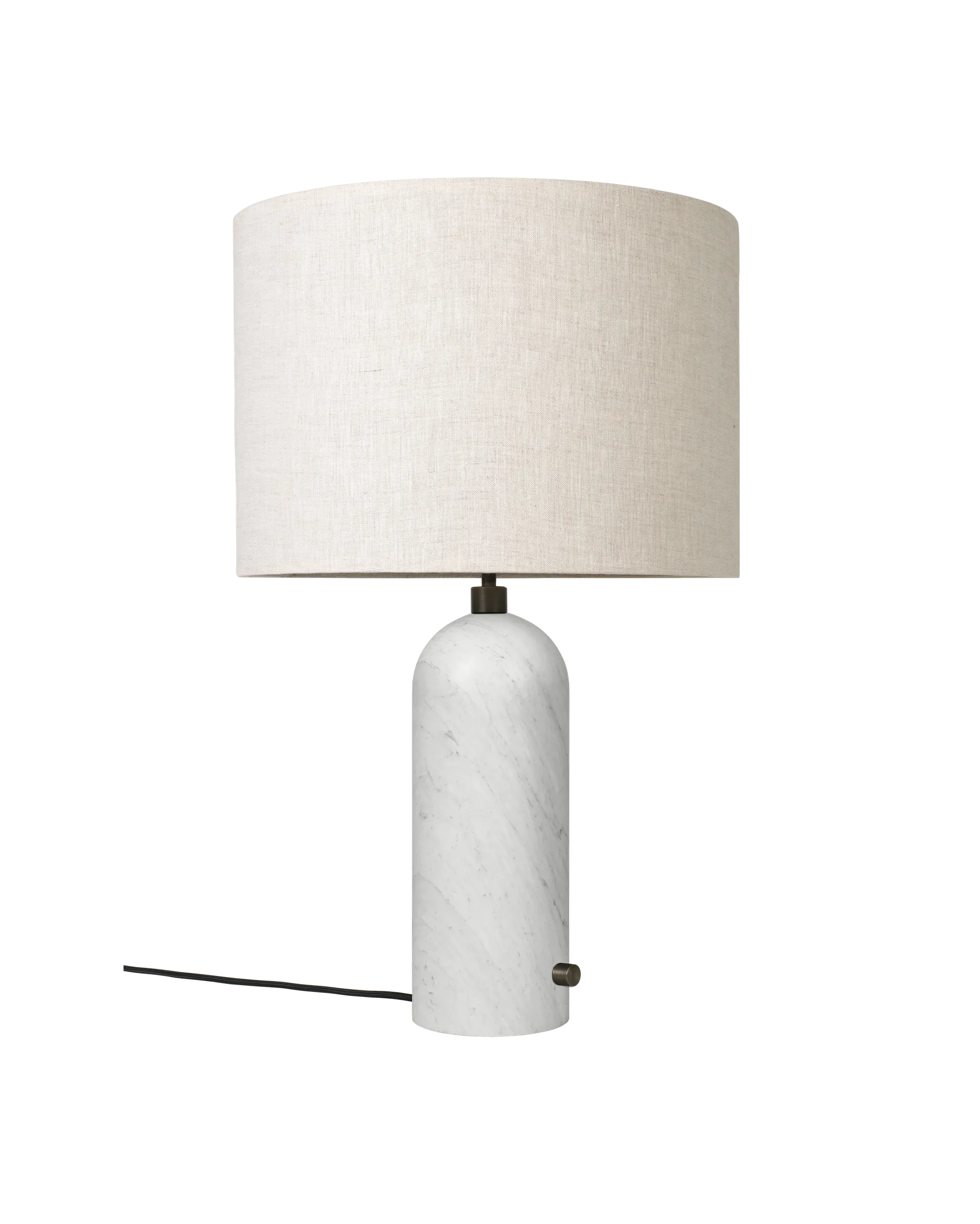 GUBI Gravity Table Lamp (Canvas shade, White Marble, 65 cm, EU)