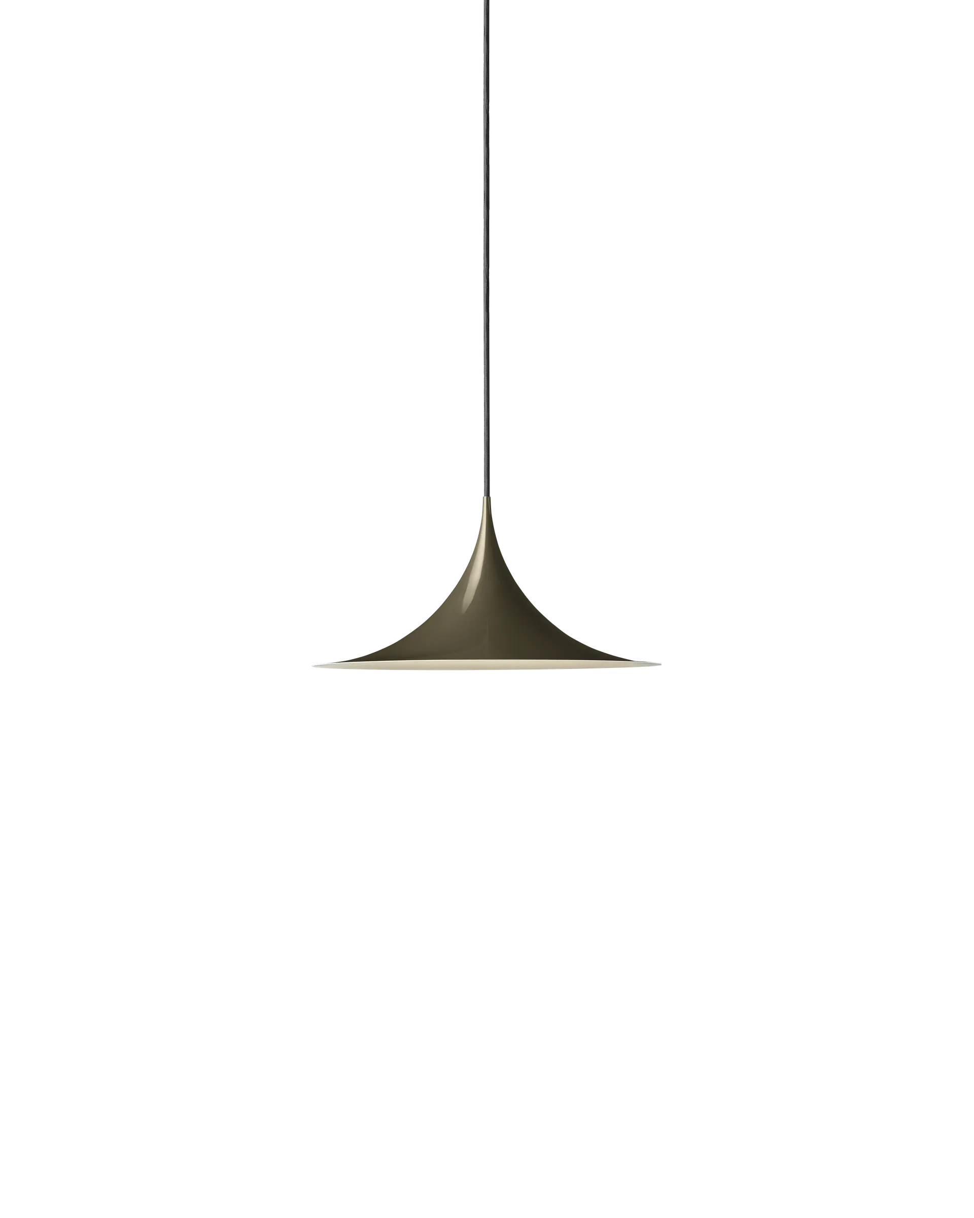 GUBI Semi Pendant (Dark Cocoa Glossy, Ø30 x 15 cm, EU)