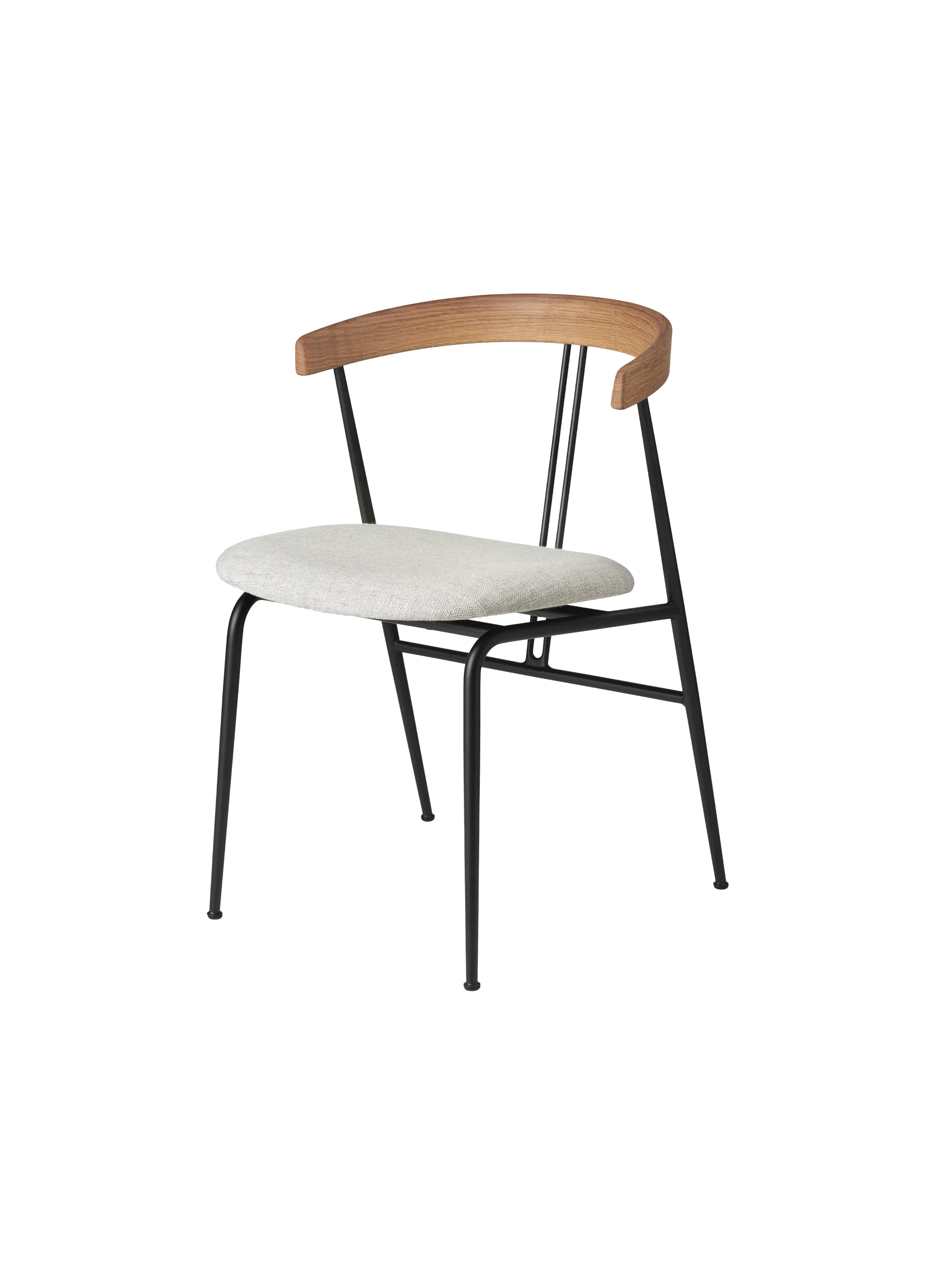 GUBI Violin Dining Chair, Seat Upholstered (Oak, Svevo, Dedar (004))