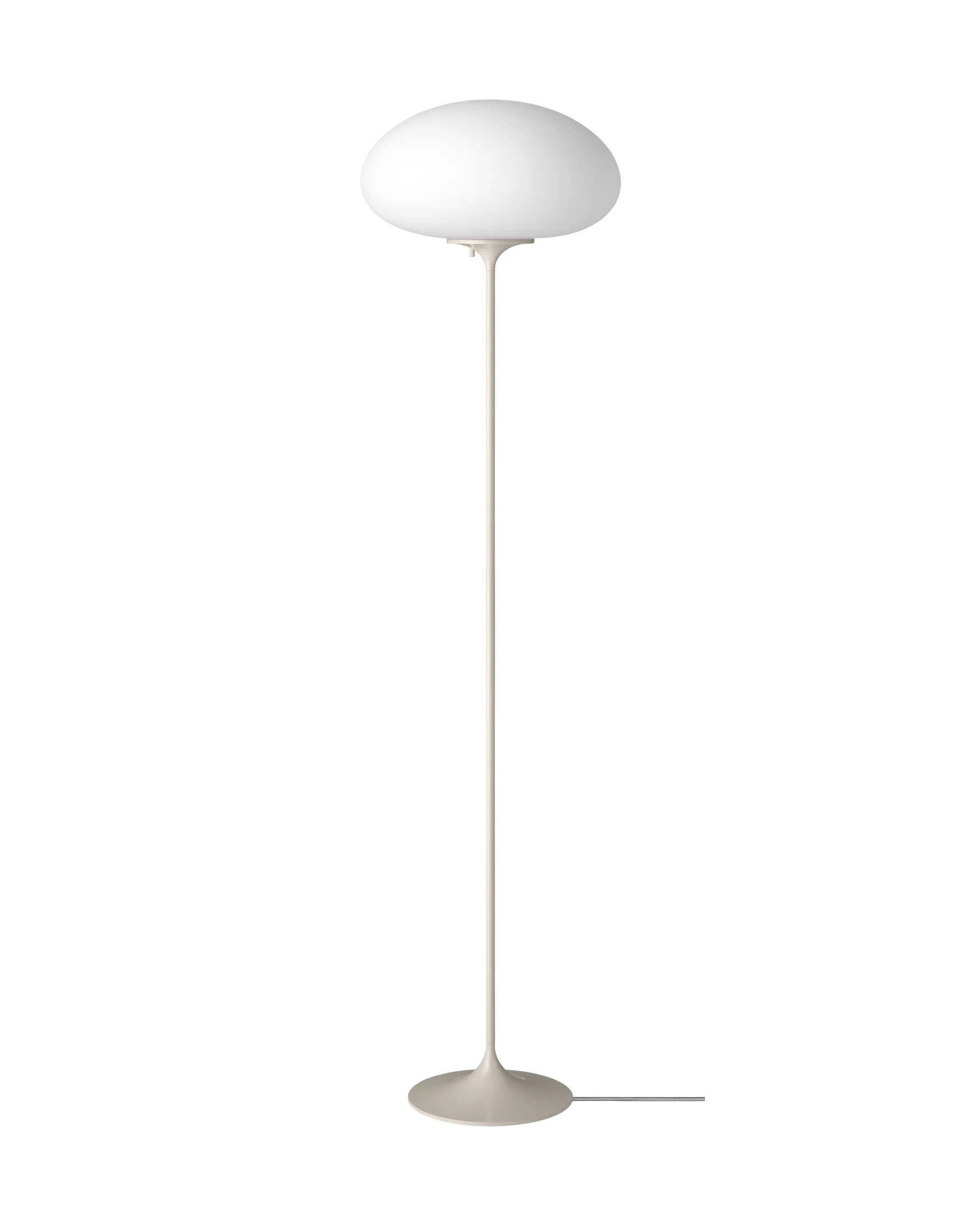 GUBI Stemlite Floor Lamp (Frosted Glass, Pebble Grey, 150 cm, EU)