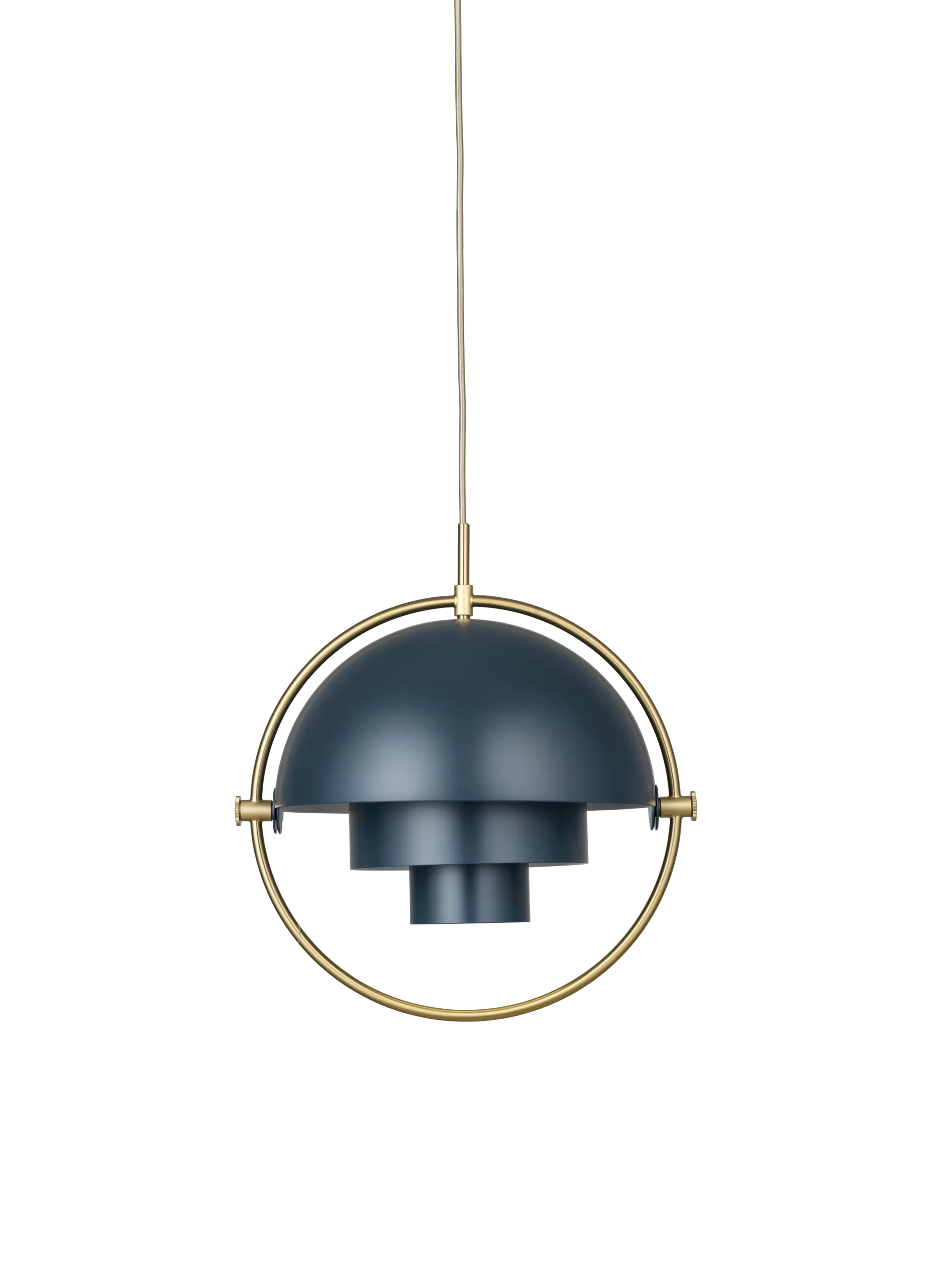 GUBI Multi-Lite Pendant (Brass, Midnight Blue, Ø32 x 16 cm, EU)