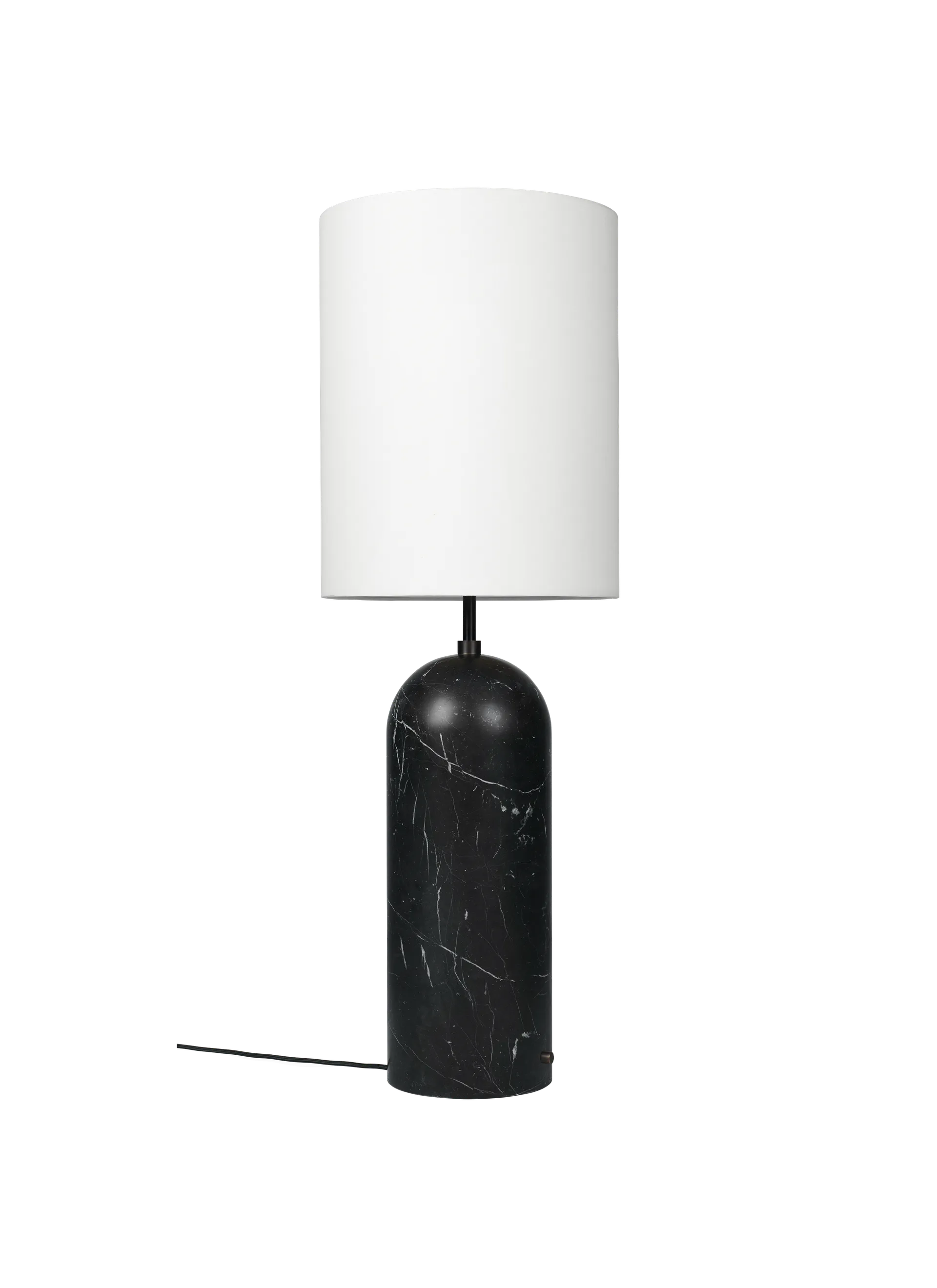 GUBI Gravity Floor Lamp - XL (White shade, Black Marble, 130 cm, UK)