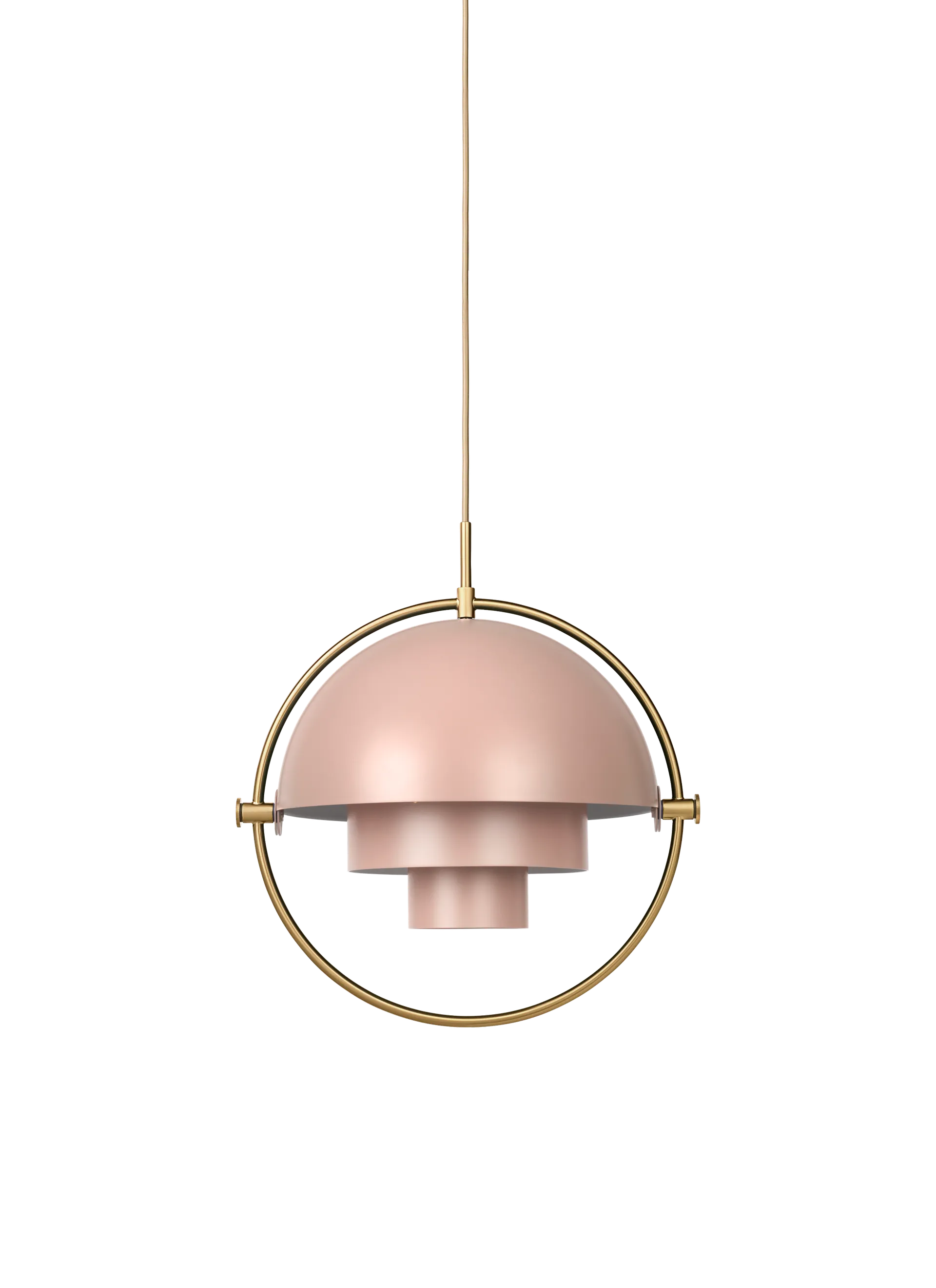 GUBI Multi-Lite Pendant (Brass, Rose Dust Semi Matt, Ø32 x 16 cm, EU)