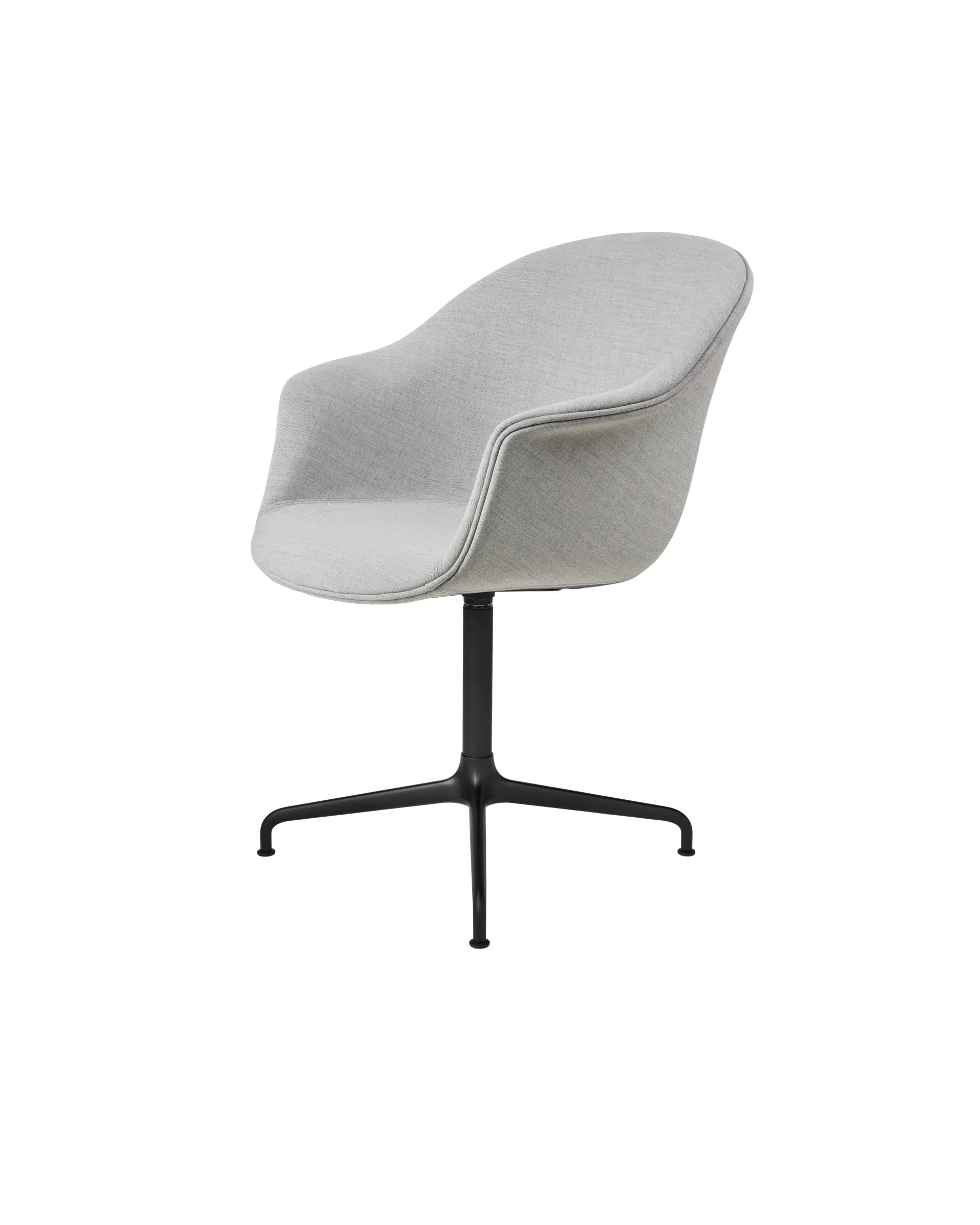 GUBI Bat Meeting Chair, Fully Upholstered (Remix 3, Kvadrat (123, Standard), 4-star base, Black Matt)