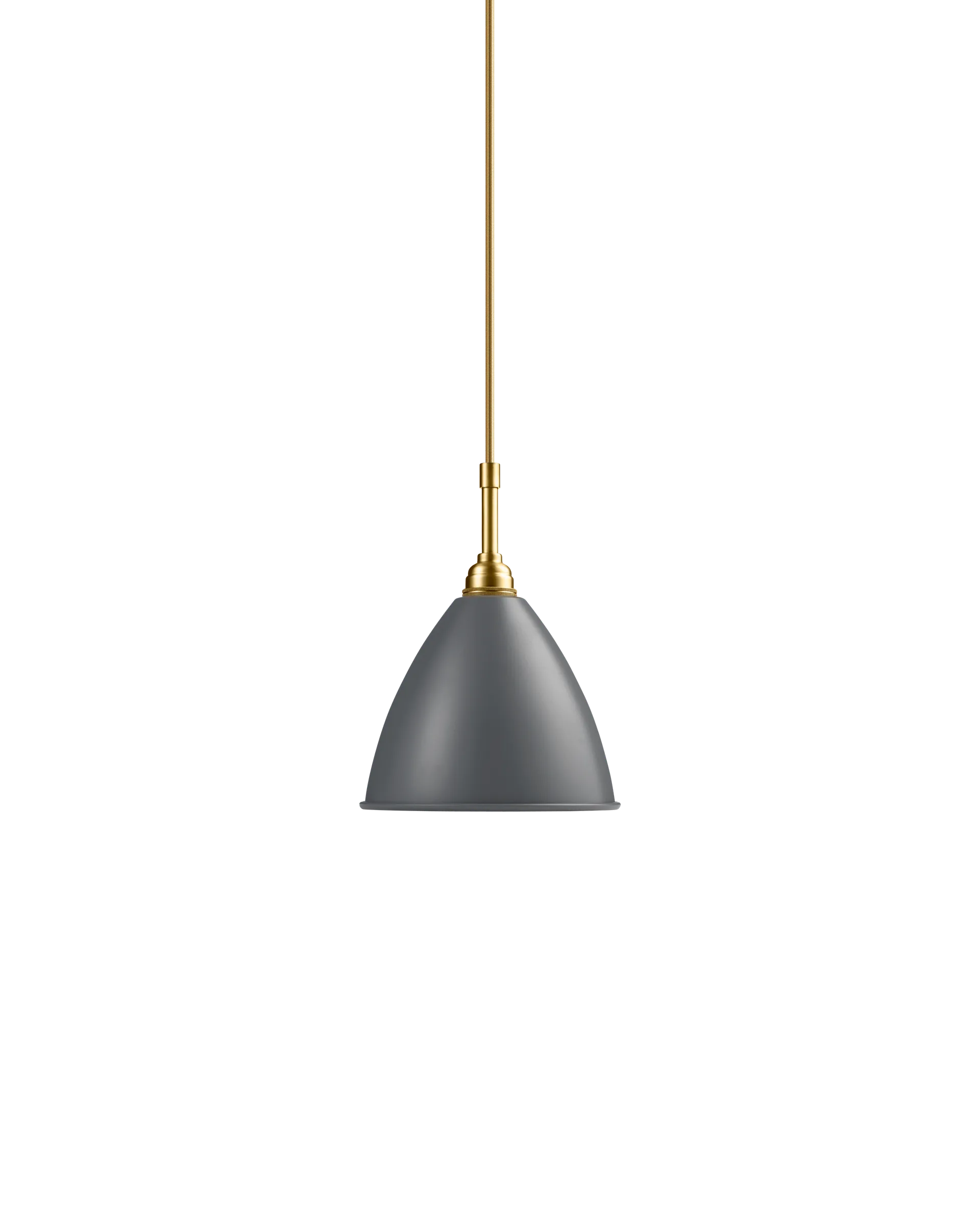 GUBI Bestlite BL9 Pendant (Grey Semi Matt, Brass, Ø16 x 13 cm, EU)