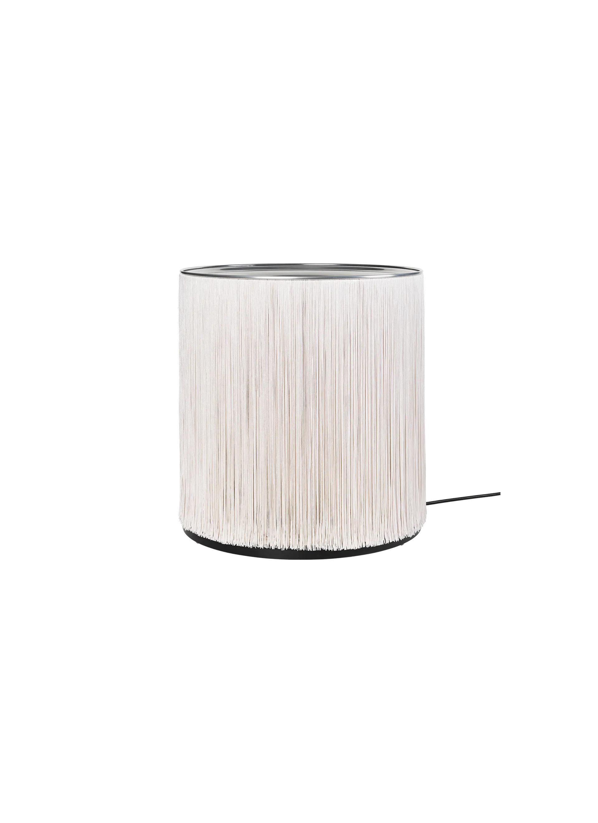 GUBI Model 597 Floor Lamp (Polished Aluminum, Cream Fringe, UK)