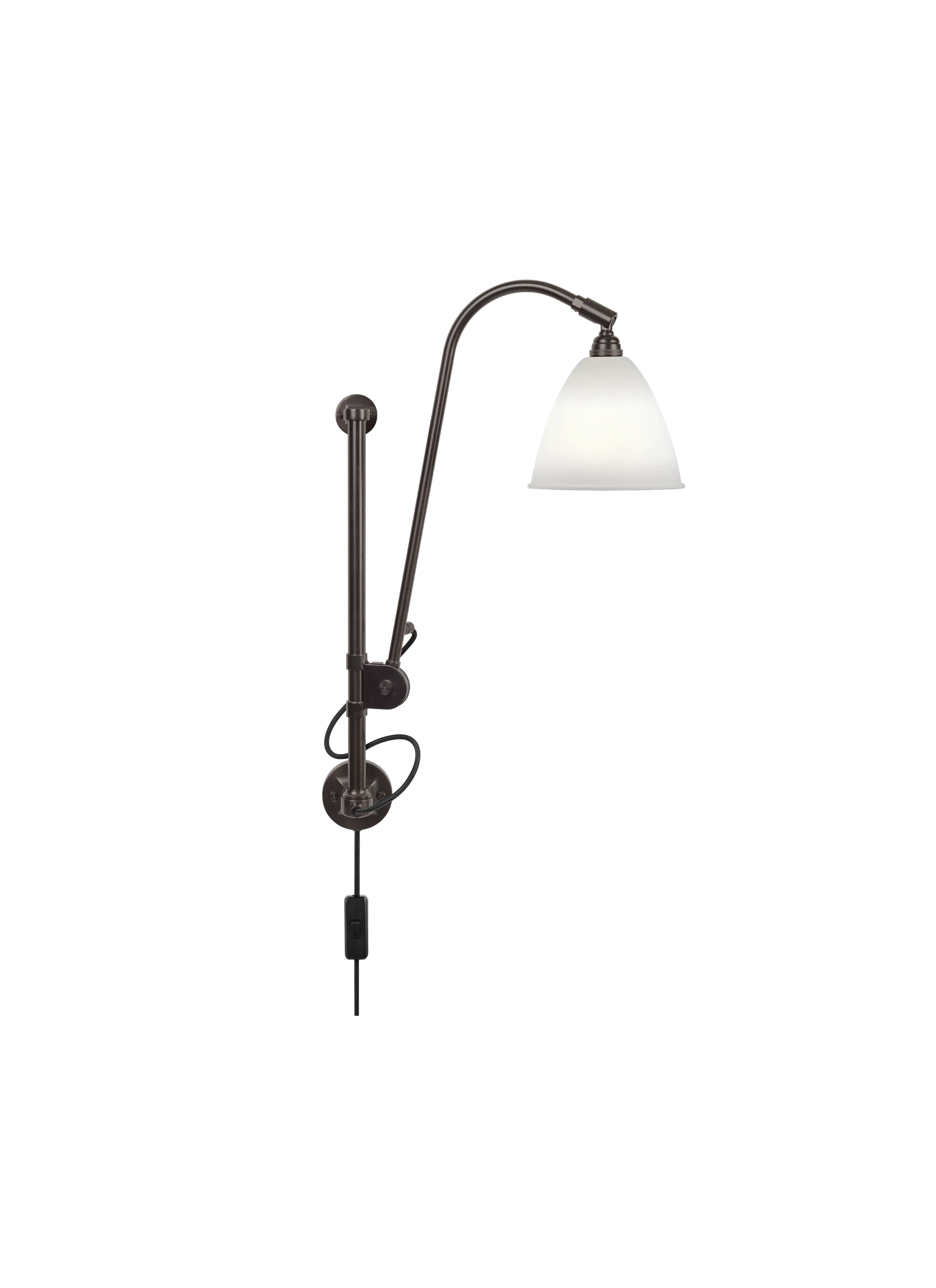 GUBI Bestlite BL5 Wall Lamp (Bone China, Black Brass, UK)