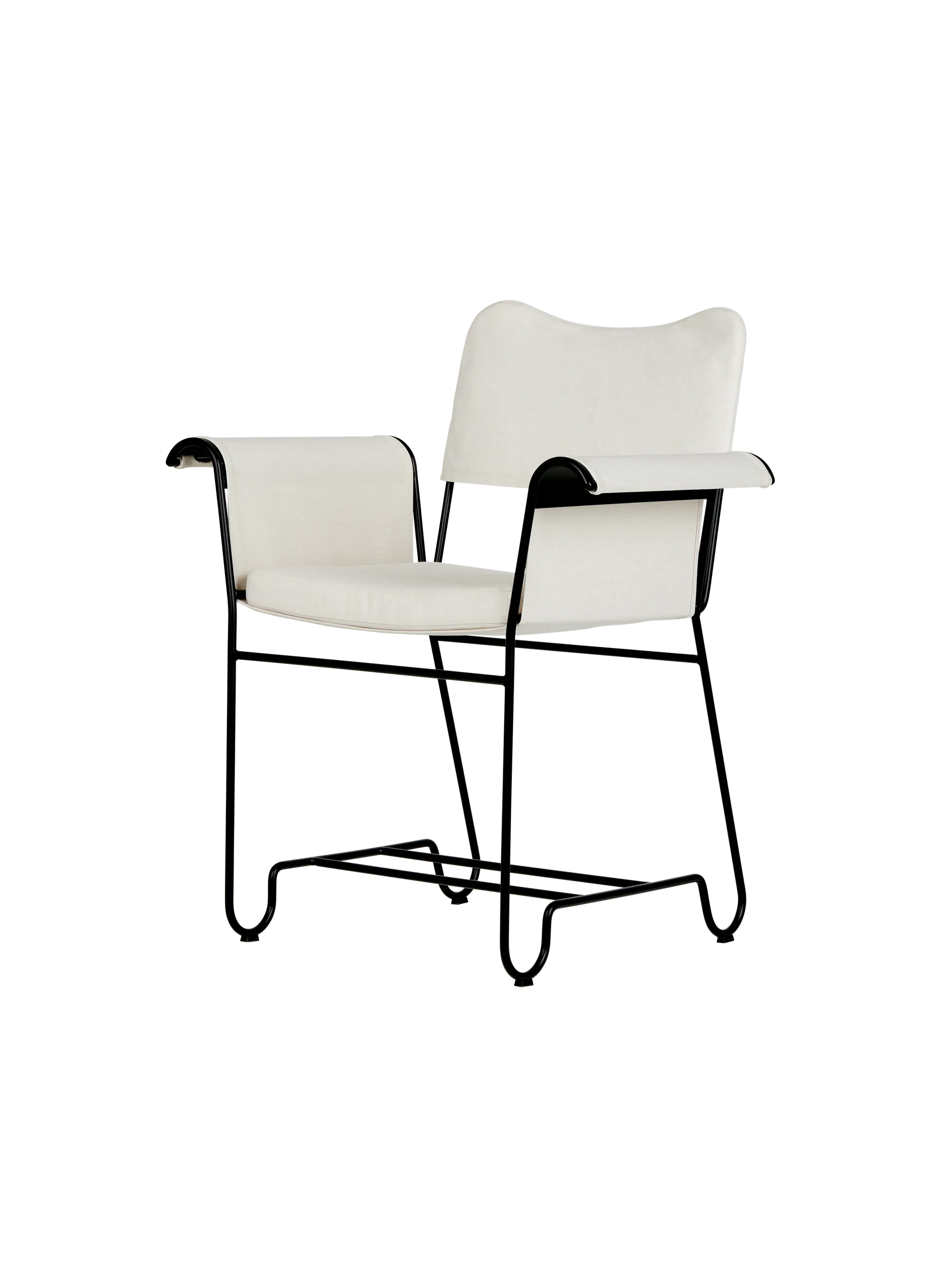 GUBI Tropique Dining Chair (Leslie, Limonta (CAL 117 compliant) (06), Classic Black, Without)