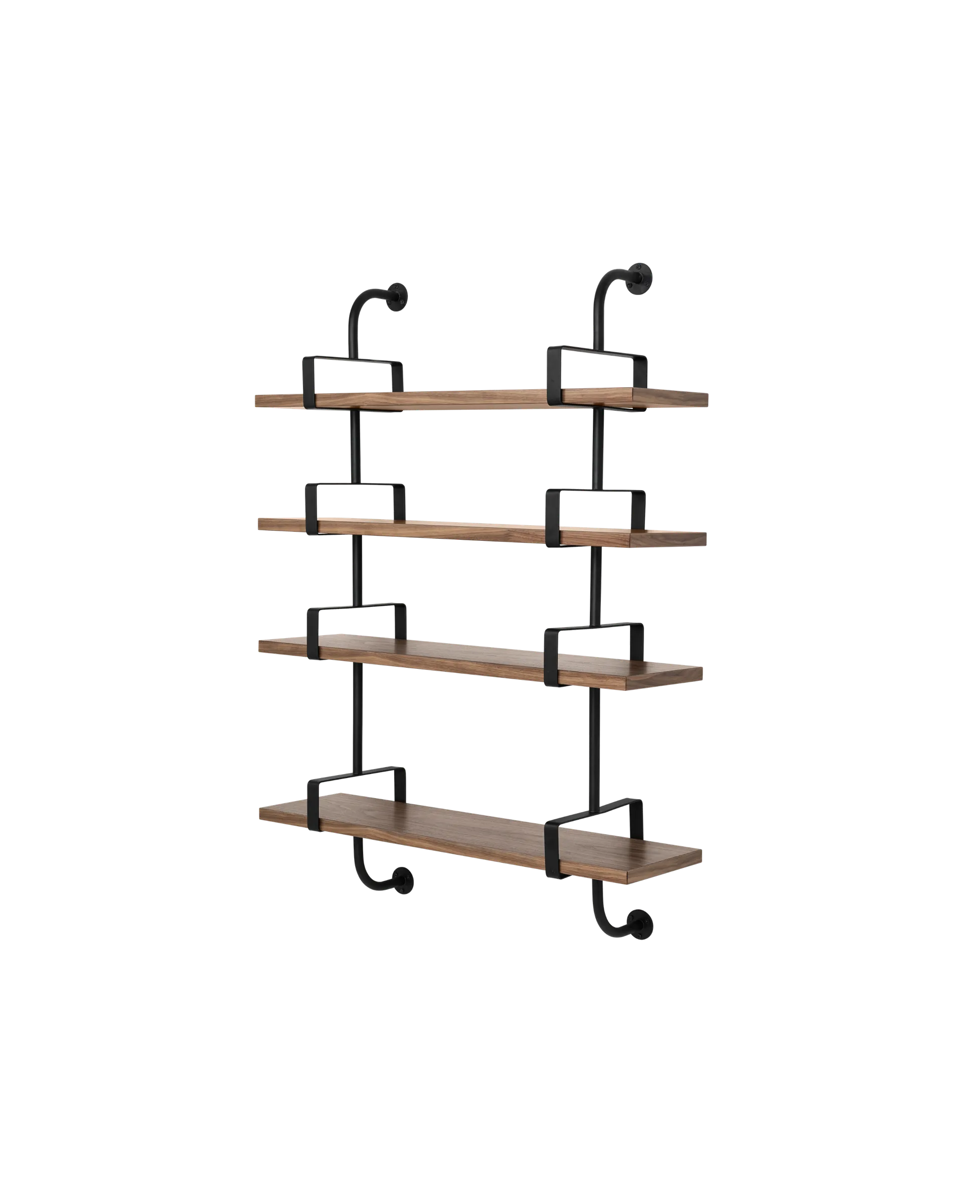 GUBI Démon Shelf (American Walnut Semi Matt Lacquered, Small, 4 Shelves)