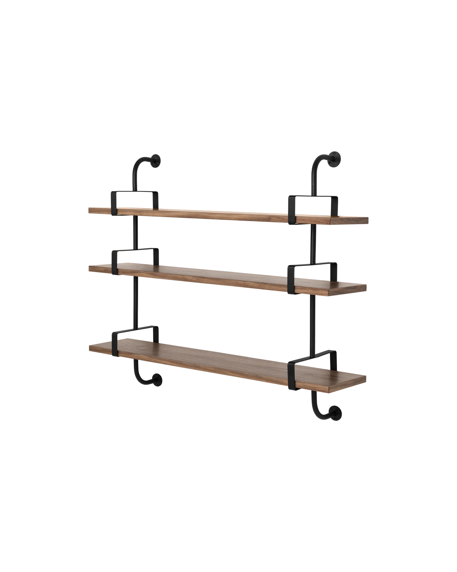 GUBI Démon Shelf (American Walnut Semi Matt Lacquered, Medium, 3 Shelves)