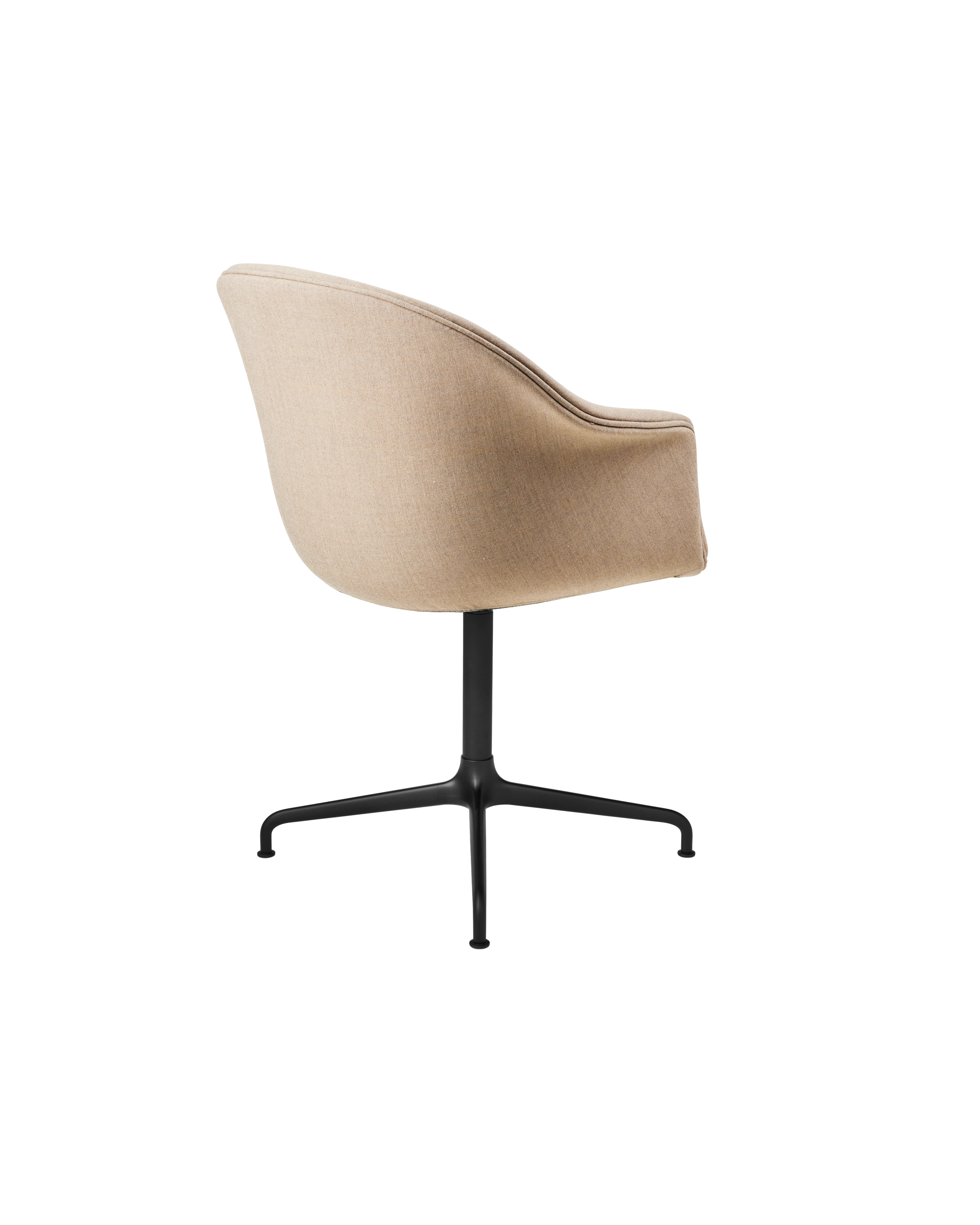 GUBI Beetle Meeting Chair, 3D Veneer & Front Upholstered