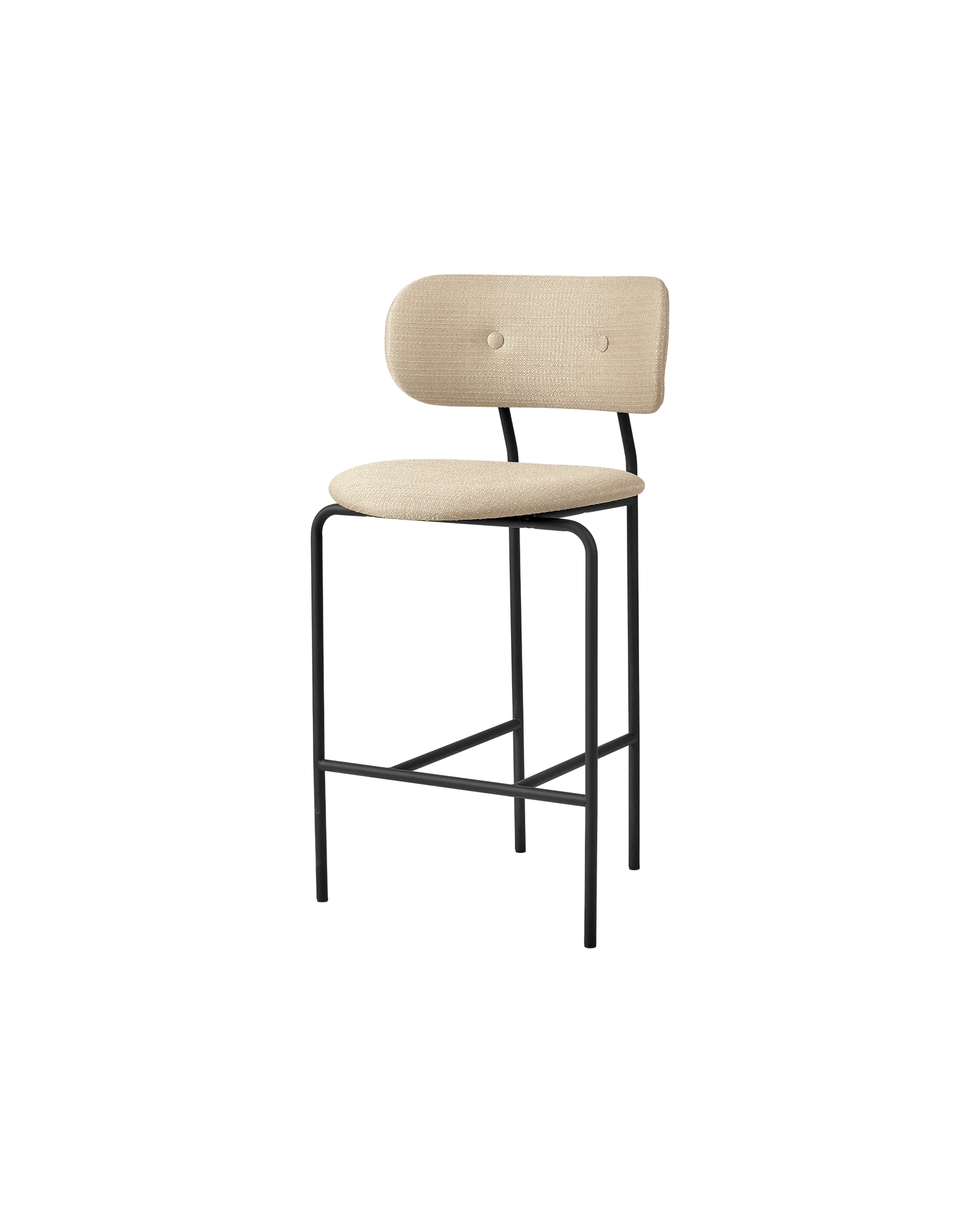 GUBI Coco Counter Chair, Fully Upholstered (Tempt, Gabriel (61168, Standard), Black, Black Matt)