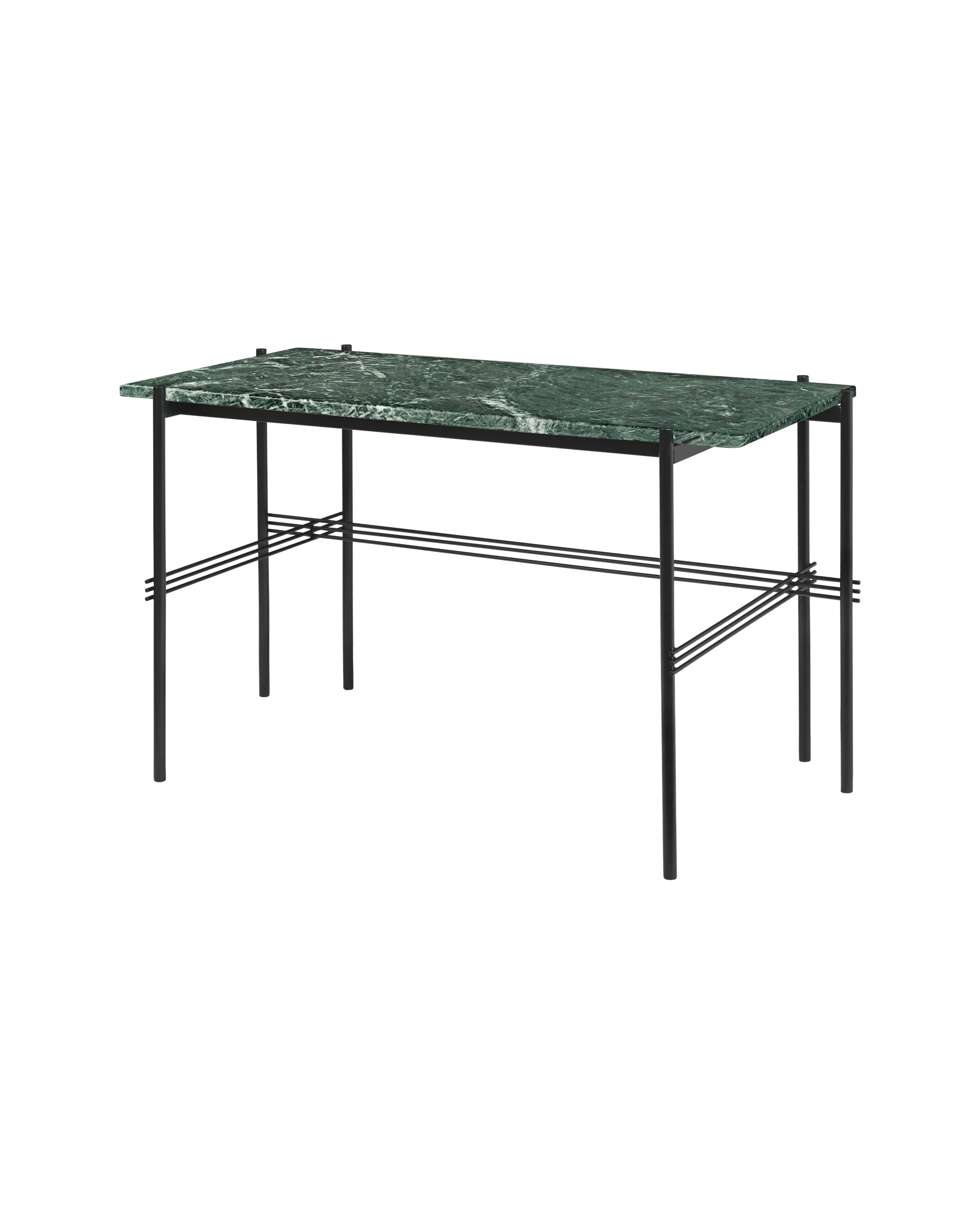 GUBI TS Desk (Black base, Green Guatemala Marble, 120 x 60 cm)