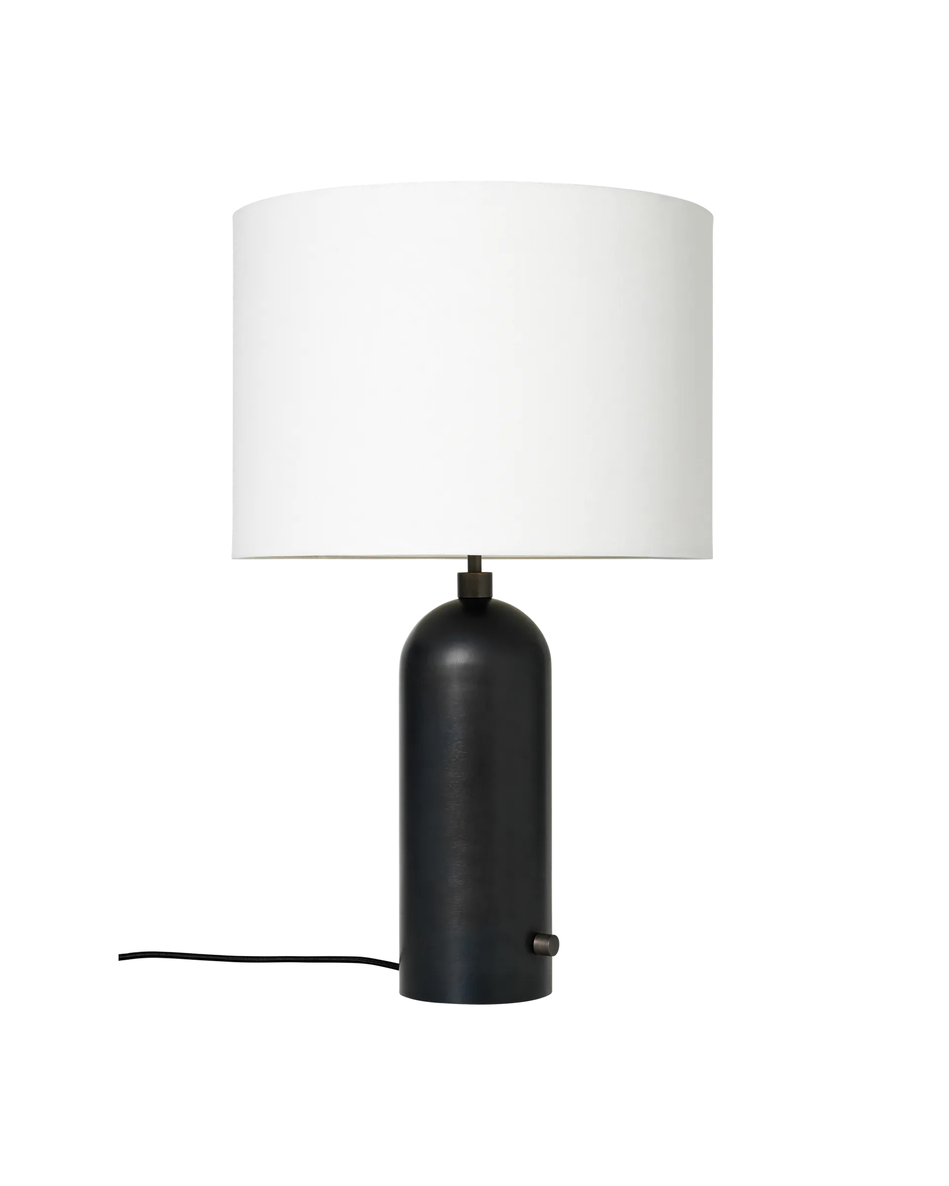 GUBI Gravity Table Lamp (White shade, Blackened Steel, 65 cm, UK)