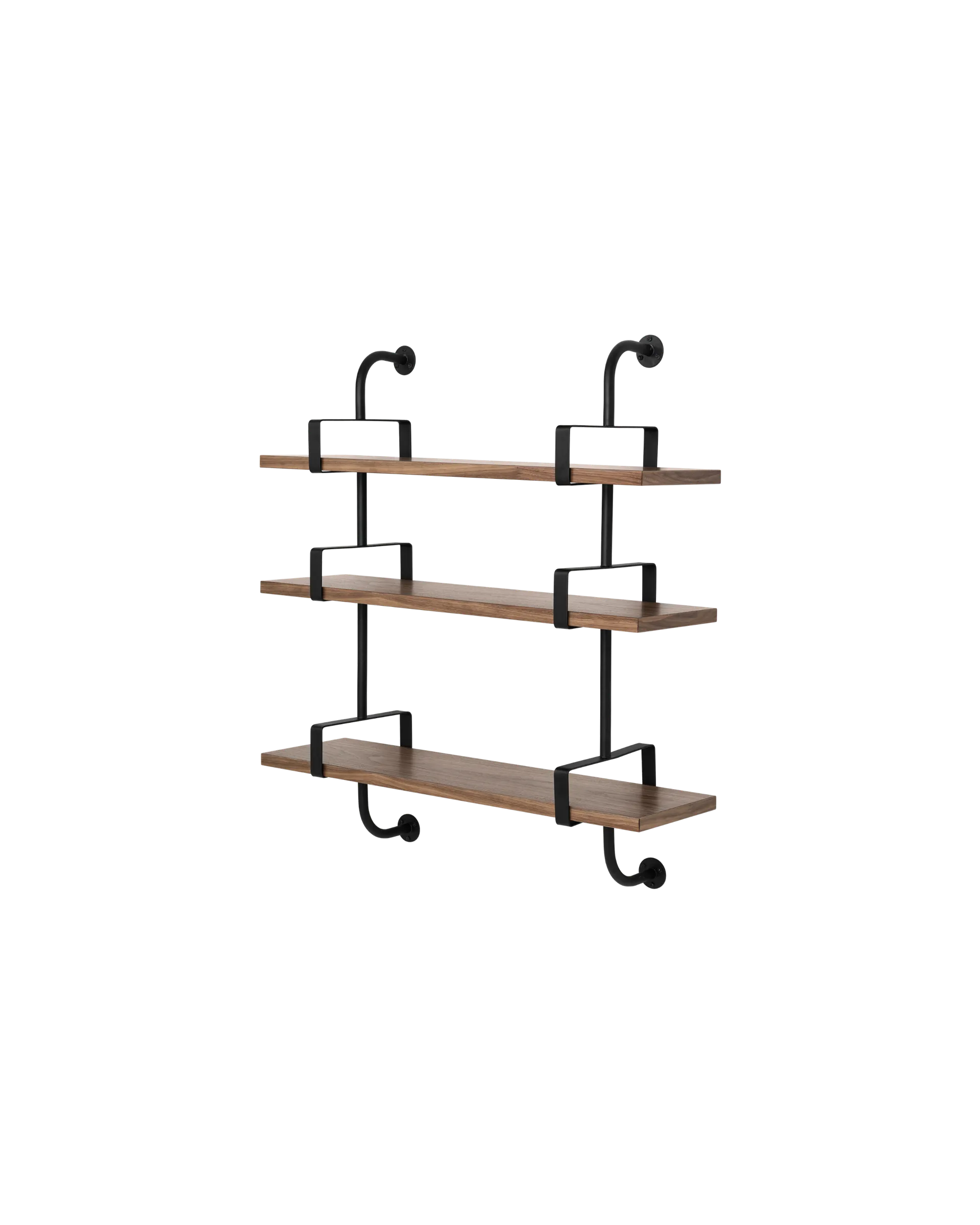 GUBI Démon Shelf (American Walnut Semi Matt Lacquered, Small, 3 Shelves)