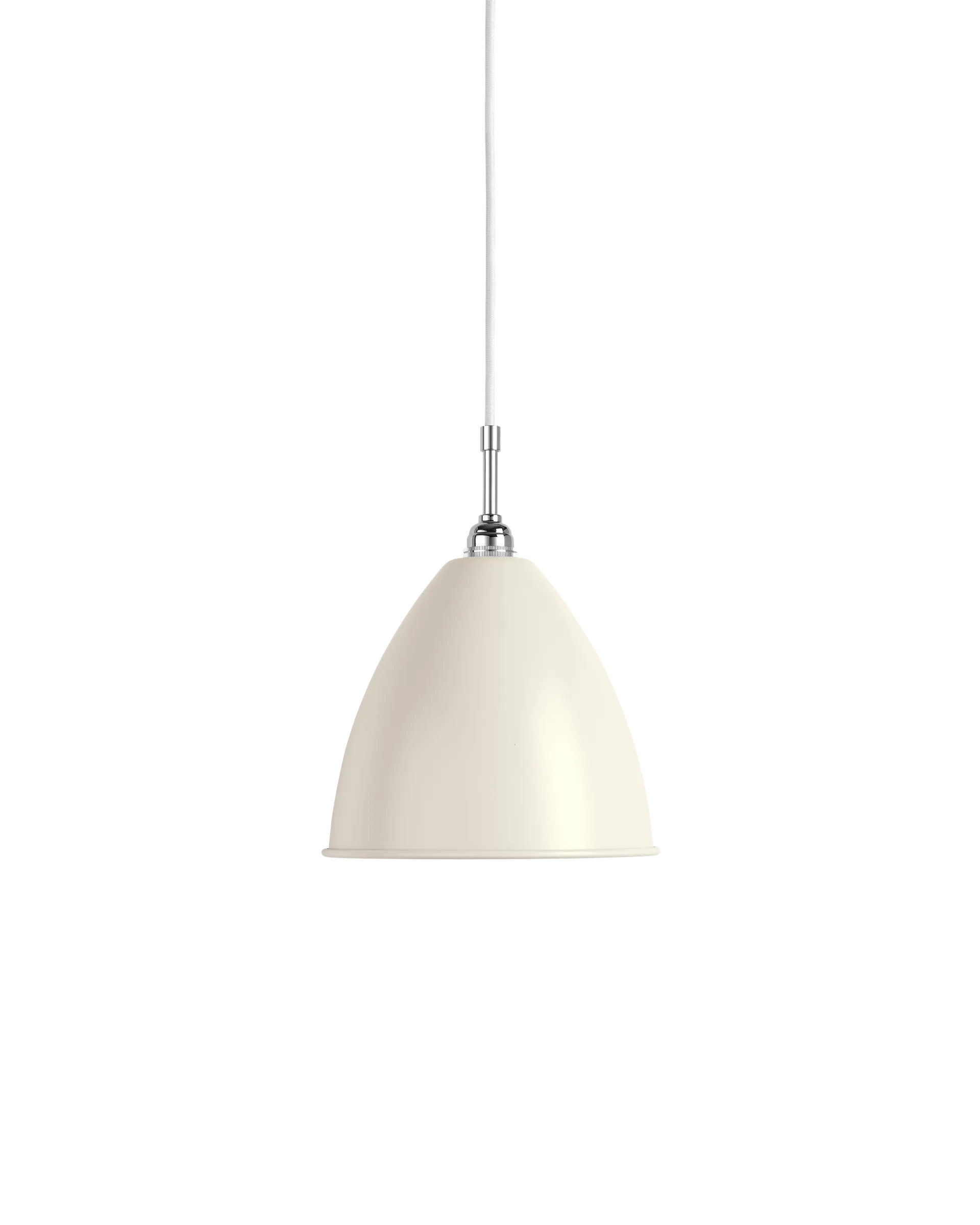 GUBI Bestlite BL9 Pendant (White Semi Matt, Chrome, Ø21 x 18 cm, EU)