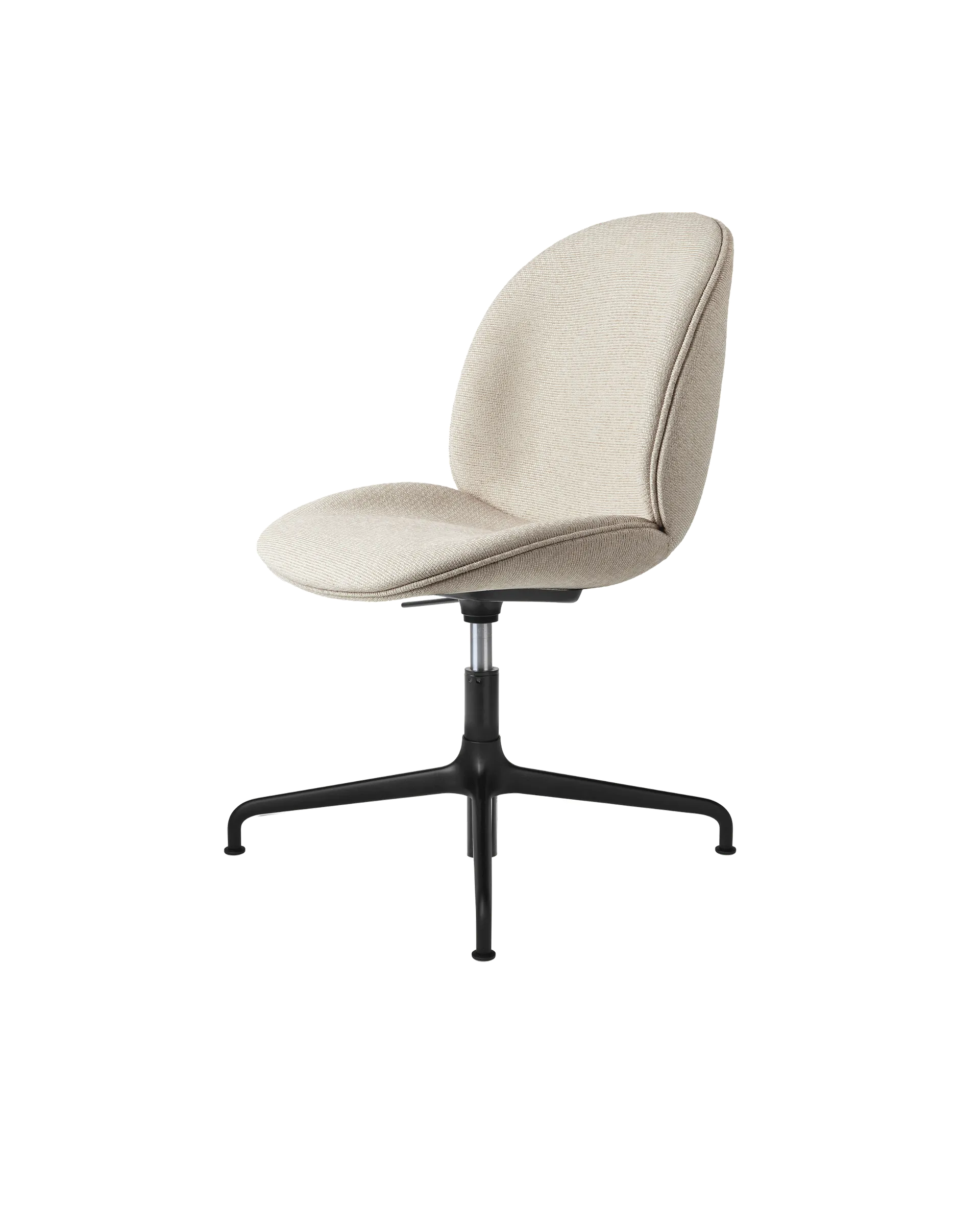 GUBI Beetle Meeting Chair, Fully Upholstered (Tempt, Gabriel (61168, Standard), Height adjustable 4-star base, Black Matt)