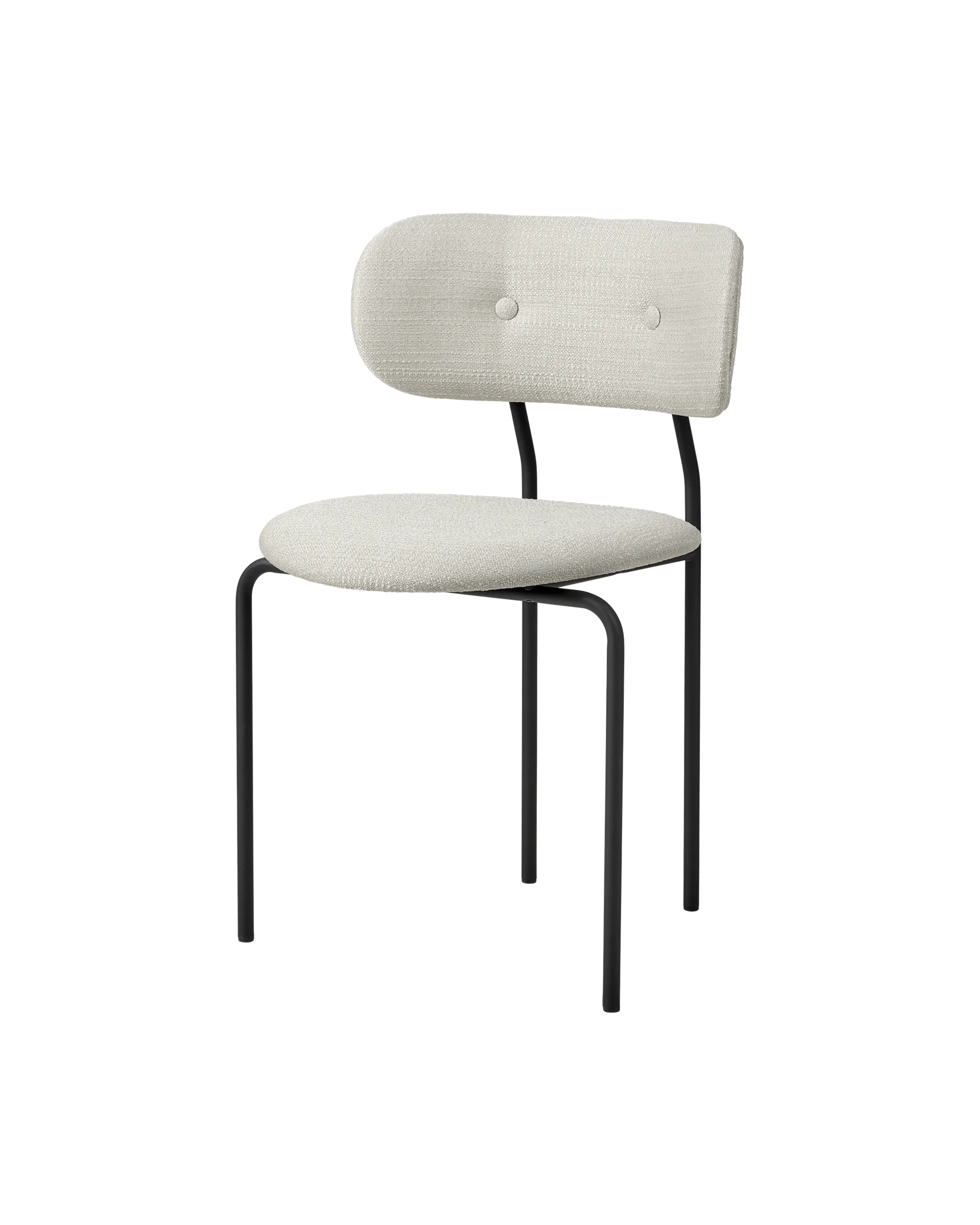 GUBI Coco Dining Chair, Fully Upholstered (Eero Special FR, Dedar (106, Standard), Black, Black Matt)