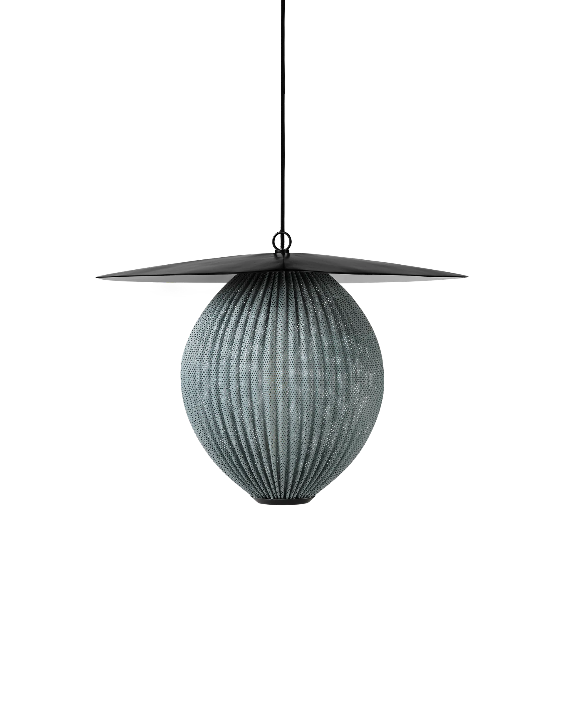 GUBI Satellite Pendant (Black, Stone Grey Semi Matt, Ø27 x 38 cm, EU)