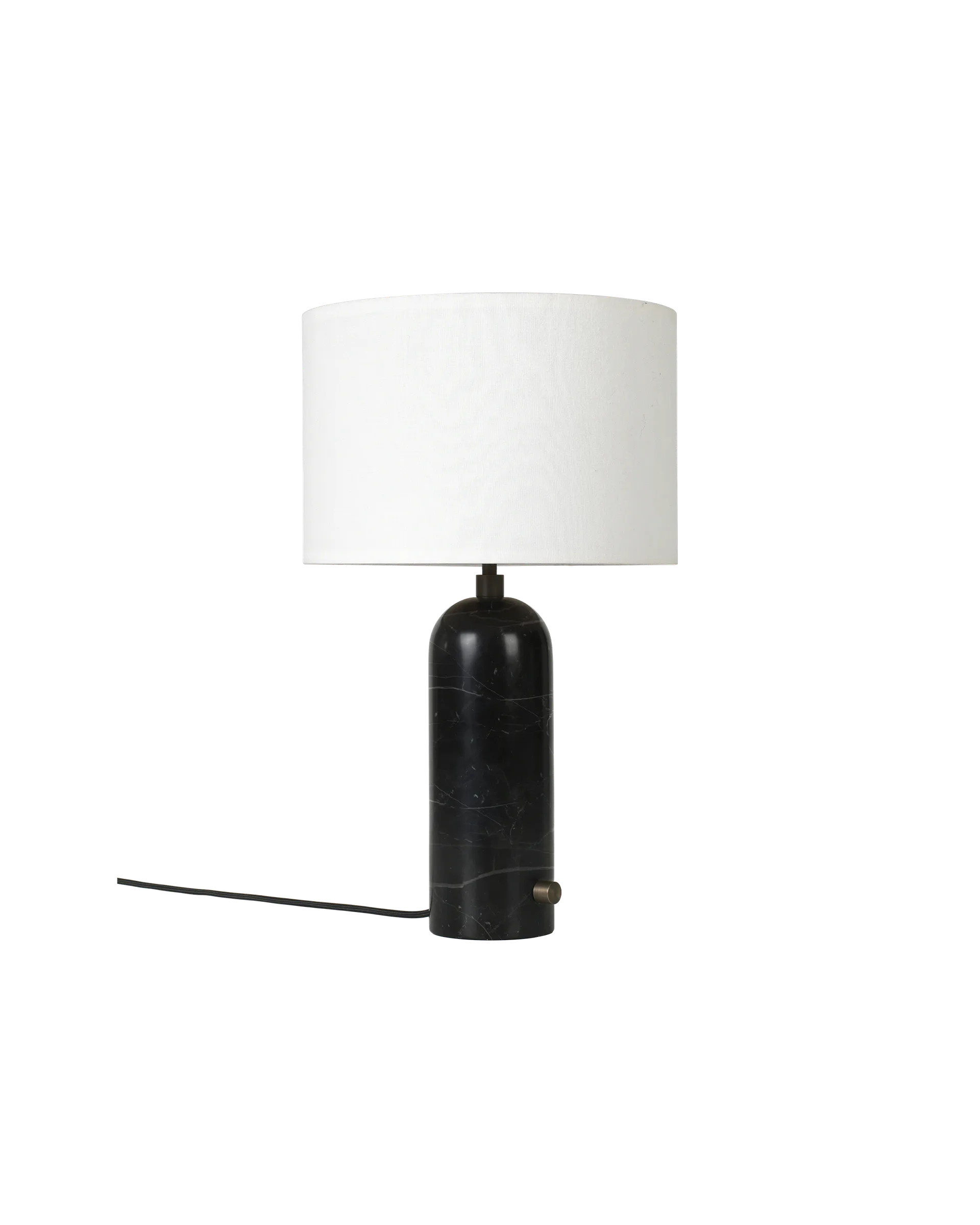 GUBI Gravity Table Lamp (White shade, Black Marble, 49 cm, EU)