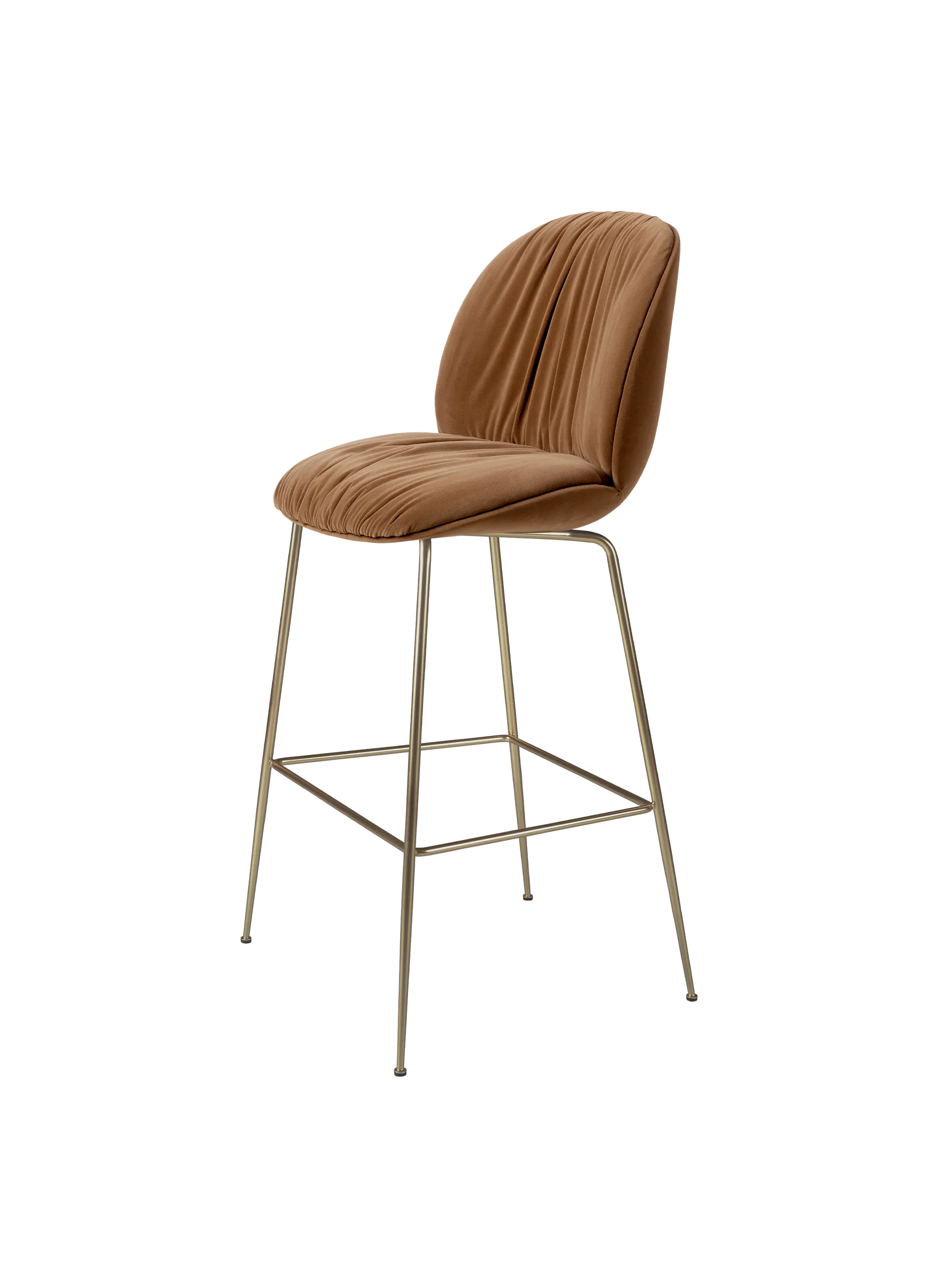 GUBI Beetle Soft Bar Chair, Fully Upholstered (Sunday, Dedar (112, Standard), Antique Brass)