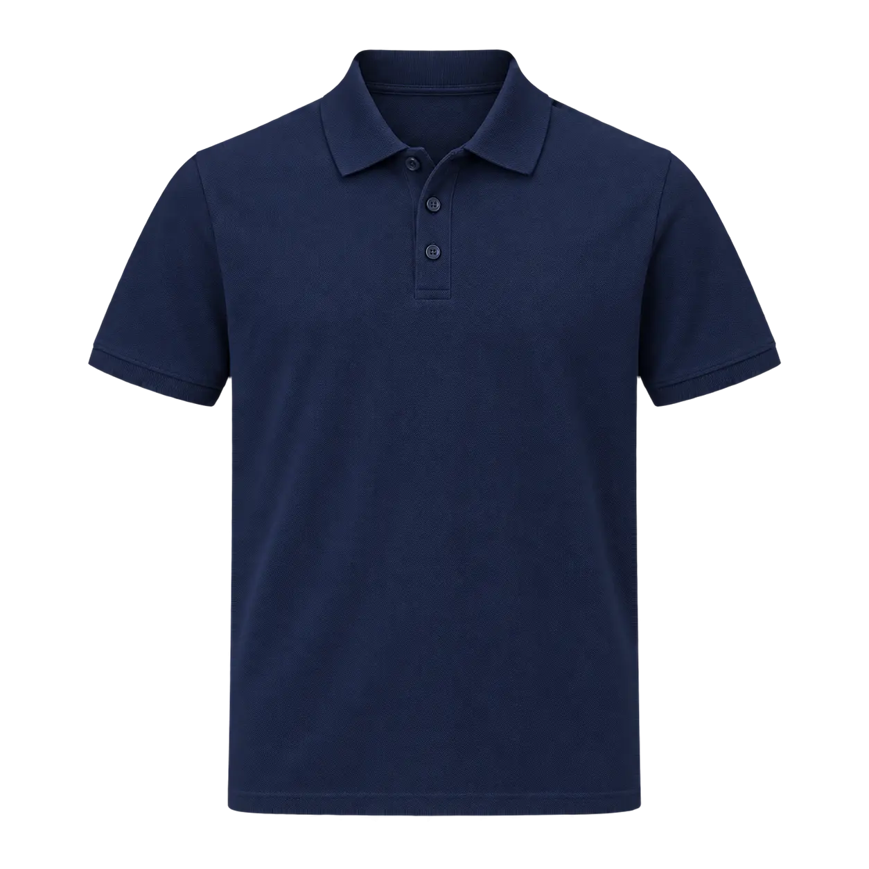 Piqué Cotton Polo — Navy