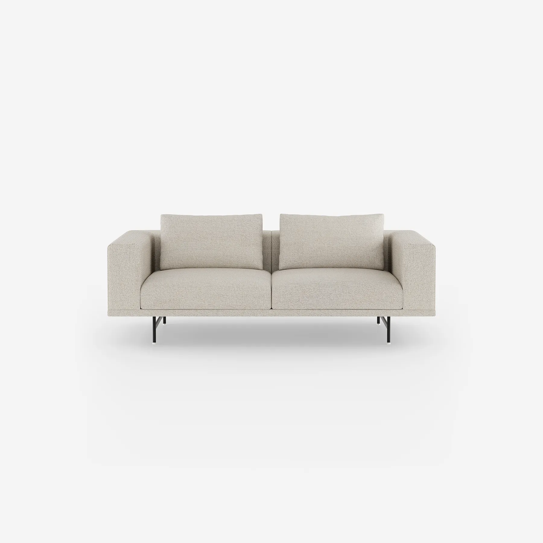 Vipp Loft Sofa | 2-seater, Wavy, Black Powder Coated