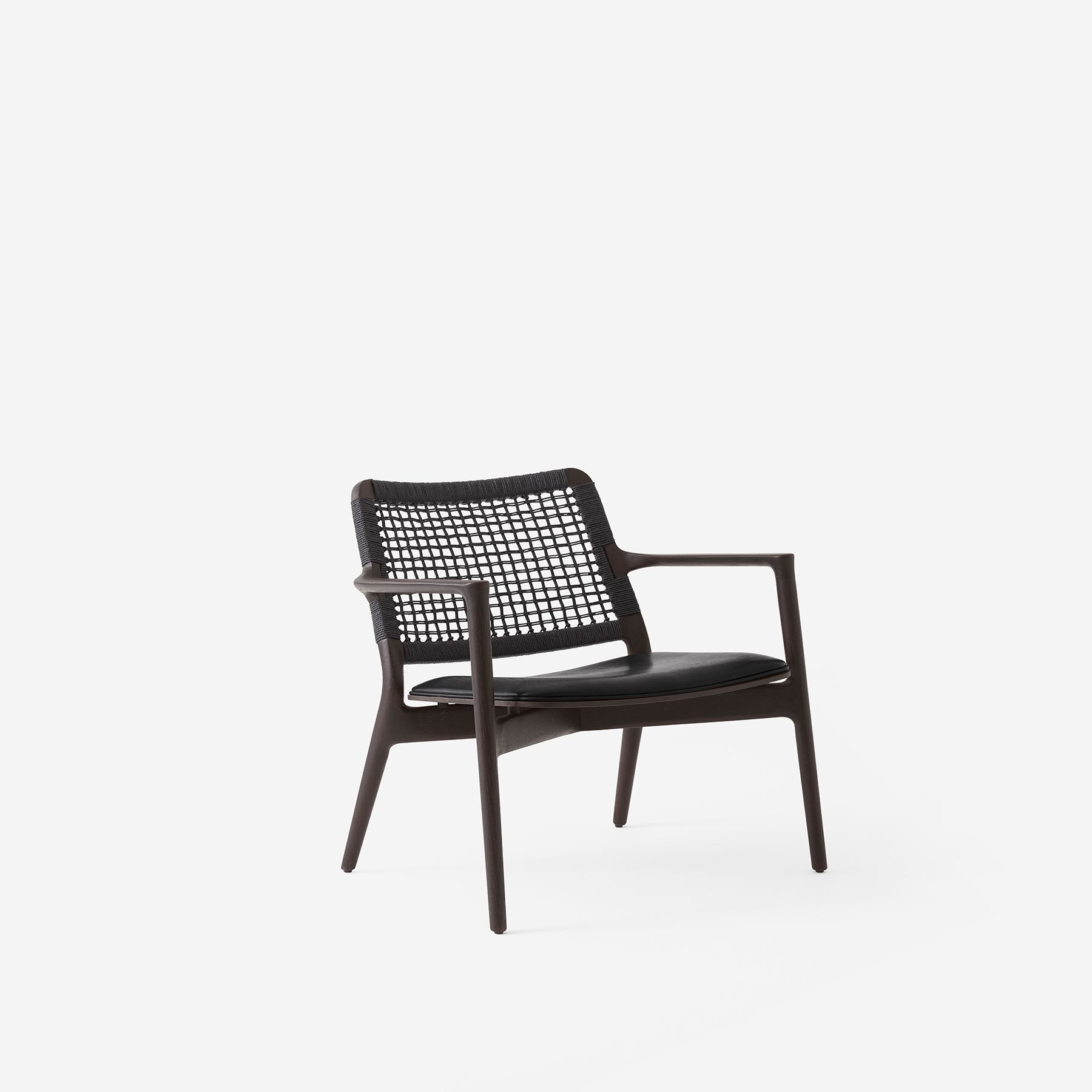Vipp Cabin Lounge Chair - vipp488 - Dark oak w/black leather