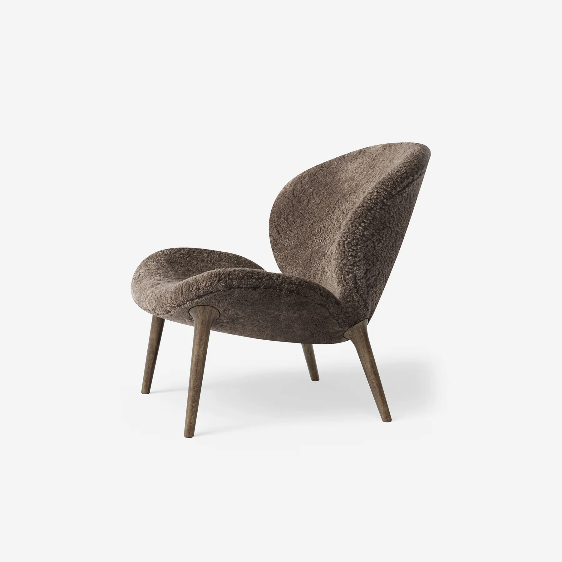 Vipp Lodge Lounge Chair, Low Back, Curly Umber
