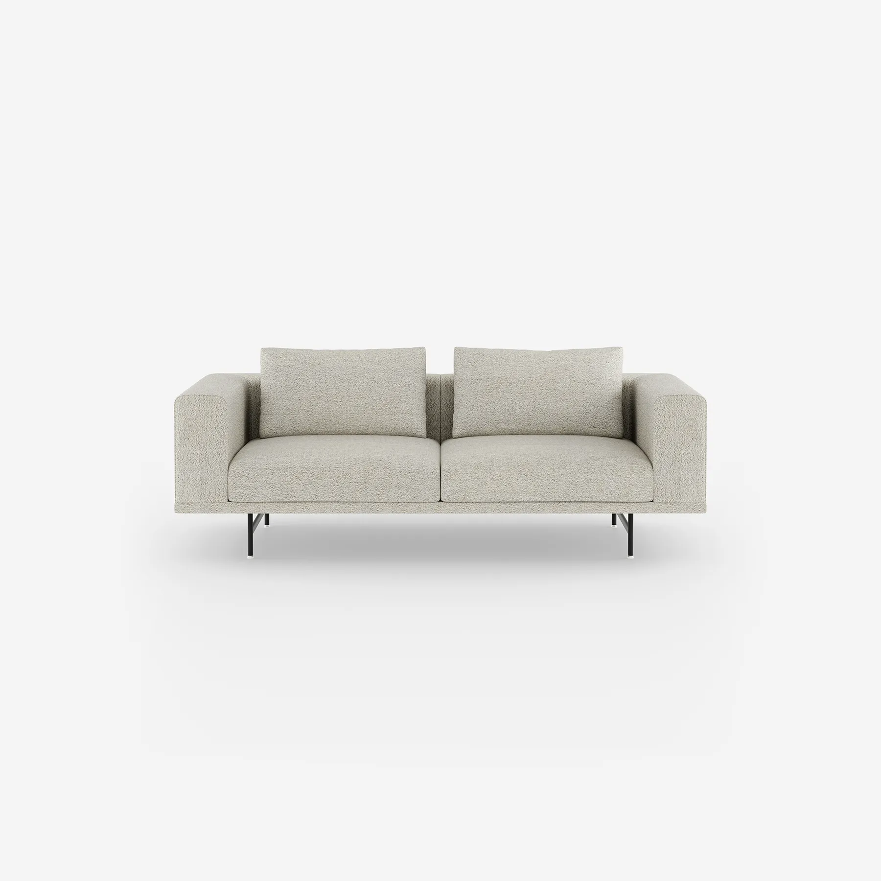 Vipp Loft Sofa | 2-seater, Mist, Black Powder Coated