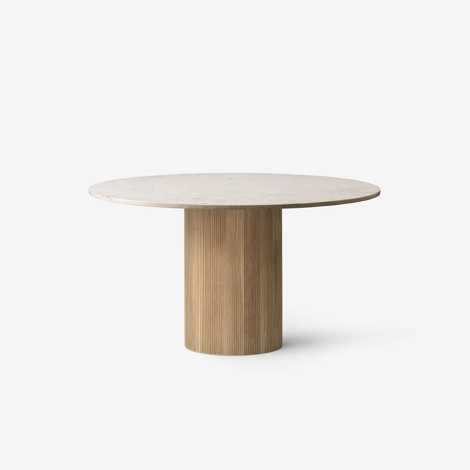 Vipp Cabin Round Table - vipp494-495 - Jura Grau Blau, Light Oak, Ø130