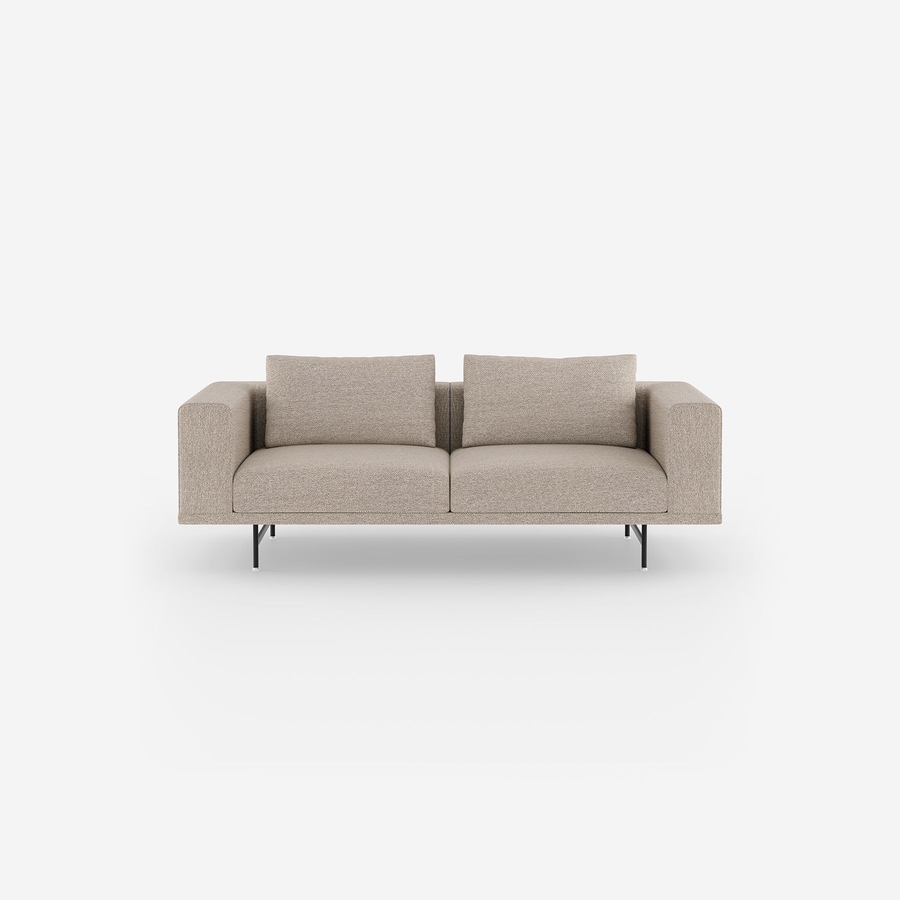 Vipp Loft Sofa | 2-seater - vipp610 - Chestnut, Black Powder Coated