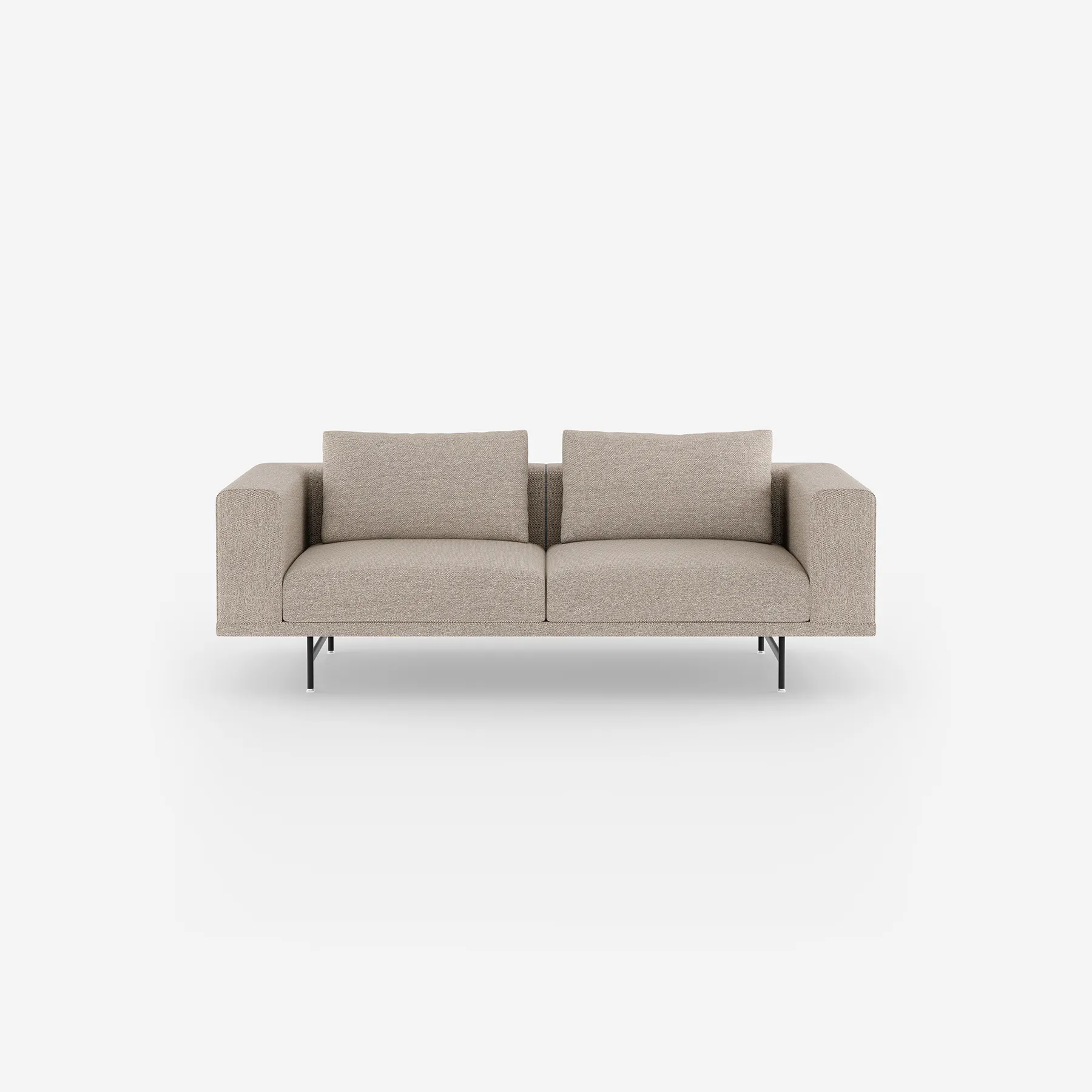 Vipp Loft Sofa | 2-seater, Chestnut, Black Powder Coated