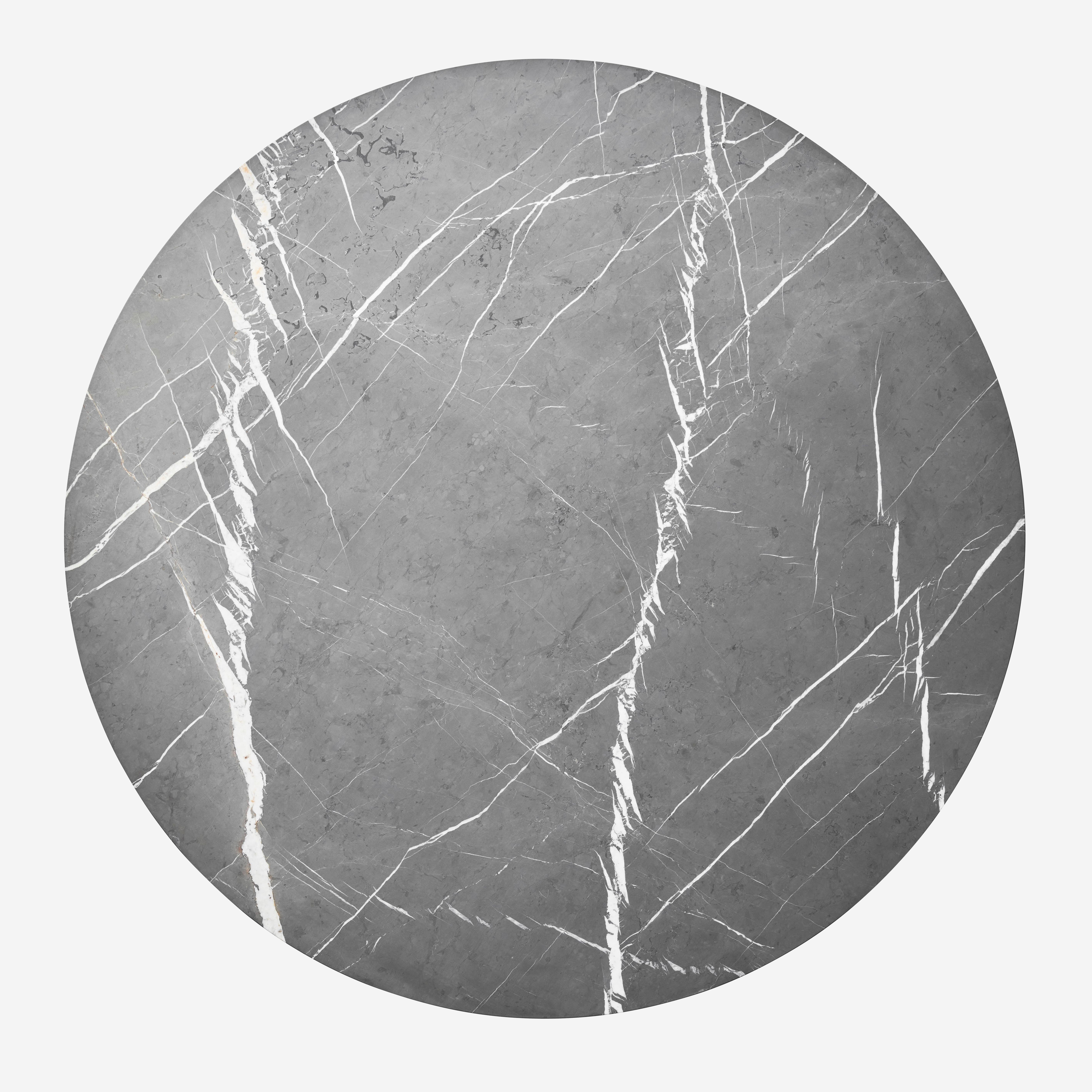 Vipp Cabin Round Table - vipp494-495 - Pietra Grey, Light Oak, Ø130