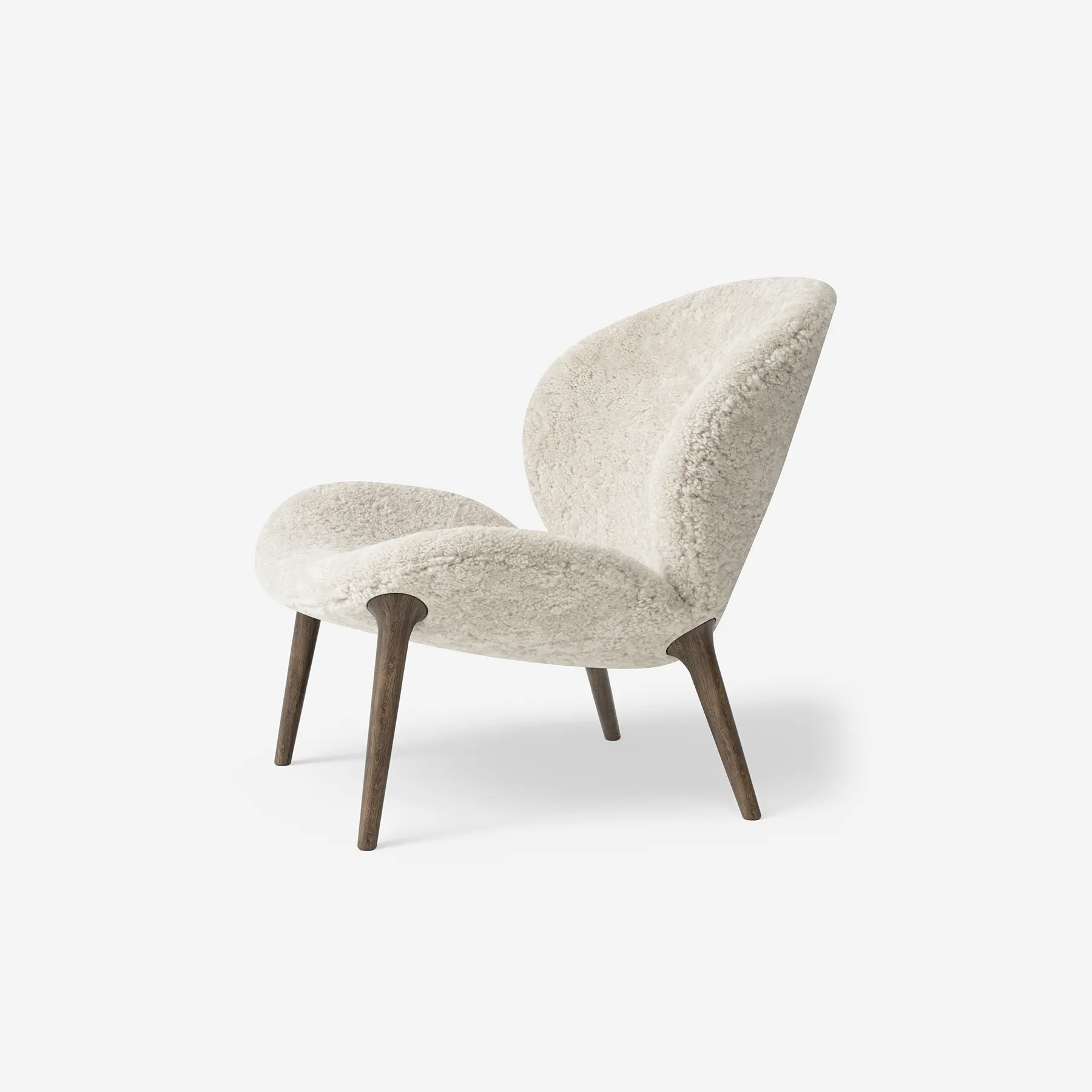 Vipp Lodge Lounge Chair, Low Back, Curly Off-white