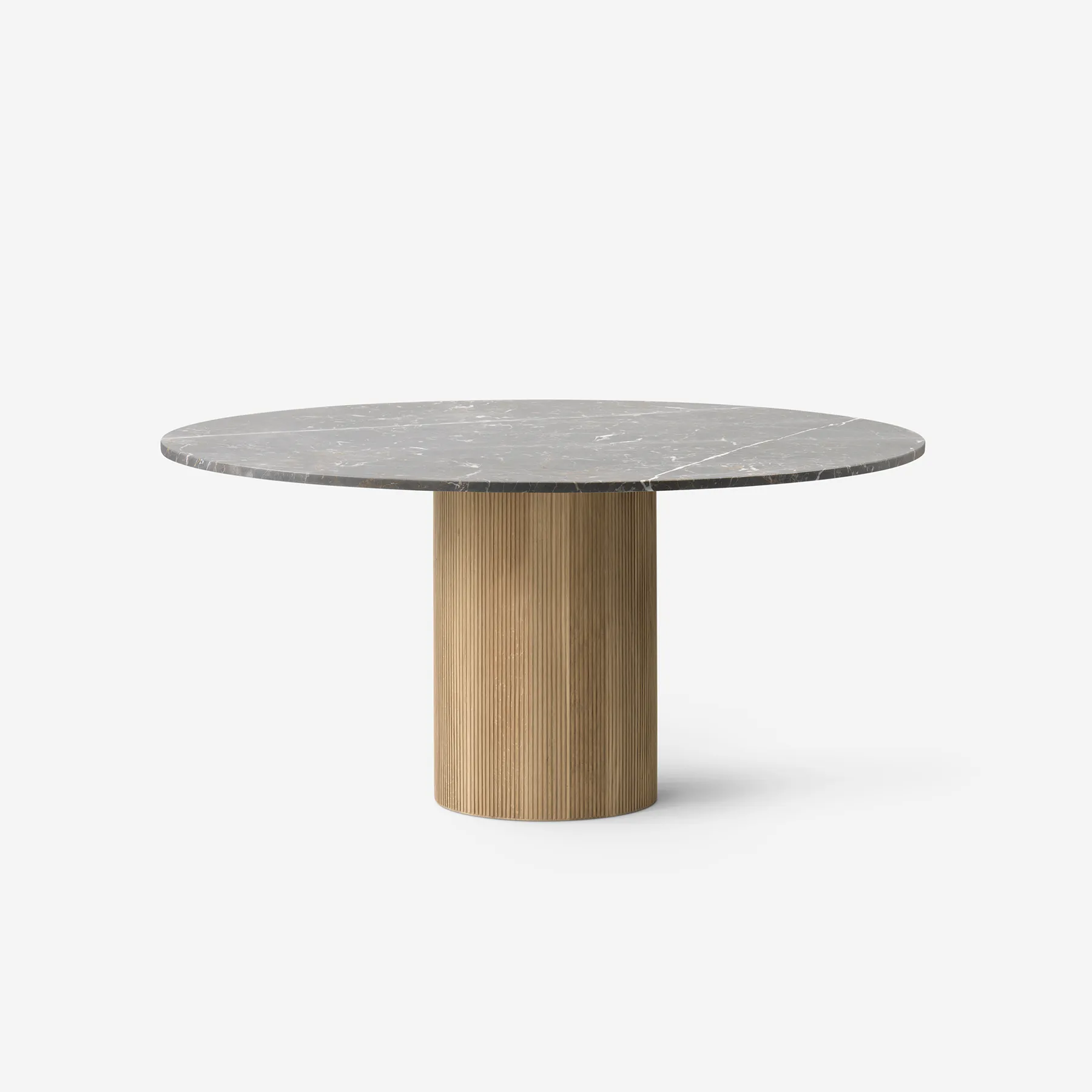 Vipp Cabin Round Table - vipp494-495 - Pietra Grey, Light Oak, Ø150