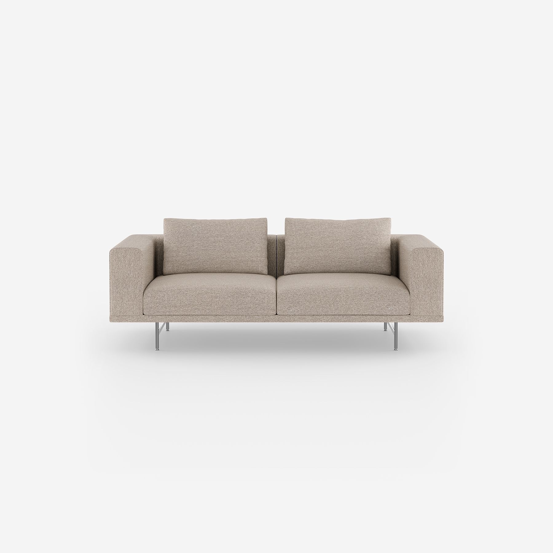 Vipp Loft Sofa | 2-seater - vipp610 - Chestnut, Stainless Steel