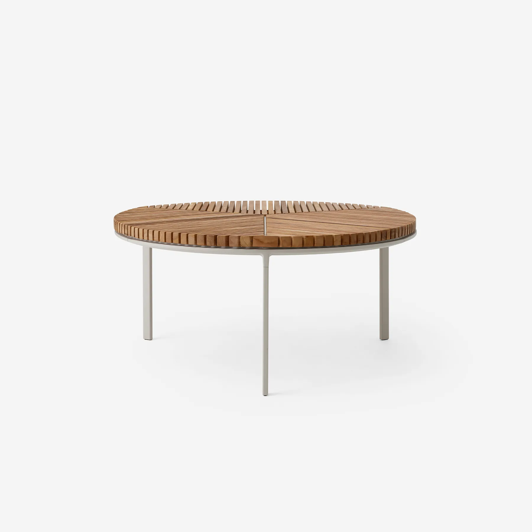 Vipp Open-Air Coffee Table (Teak), Teak, Light Grey
