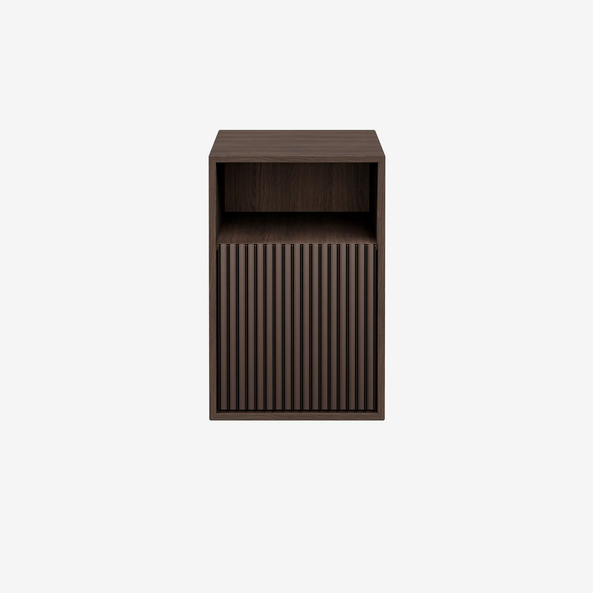 Vipp Bedside Table, Dark Oak, Wall
