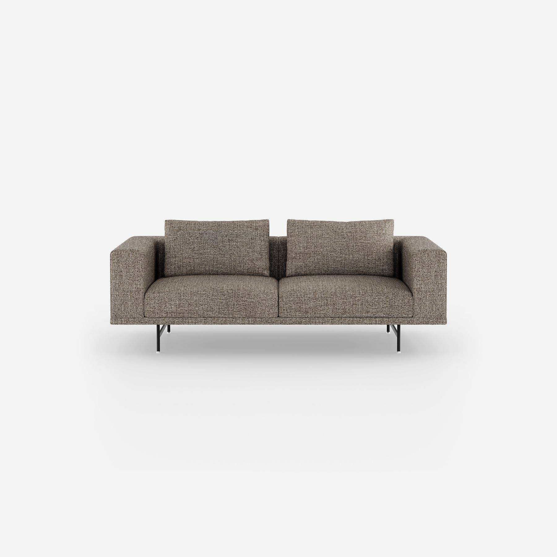 Vipp Loft Sofa | 2-seater - vipp610 - Bark, Black Powder Coated