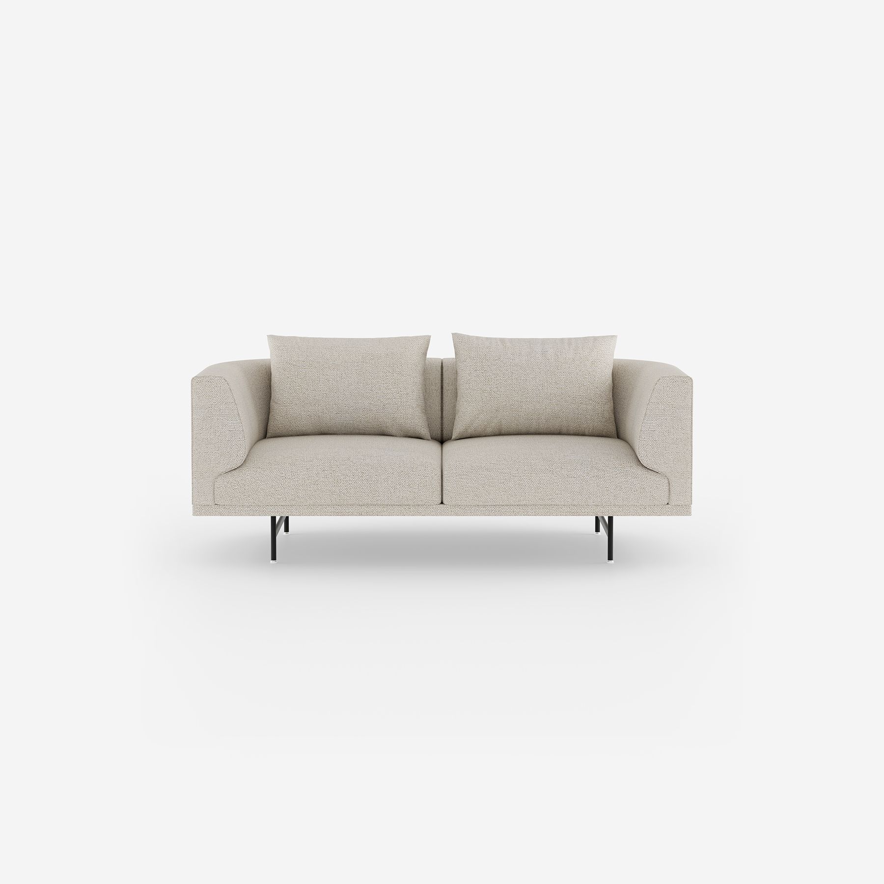 Vipp Chimney Sofa | 2-seater - vipp632 - Wavy, Black Powder Coated