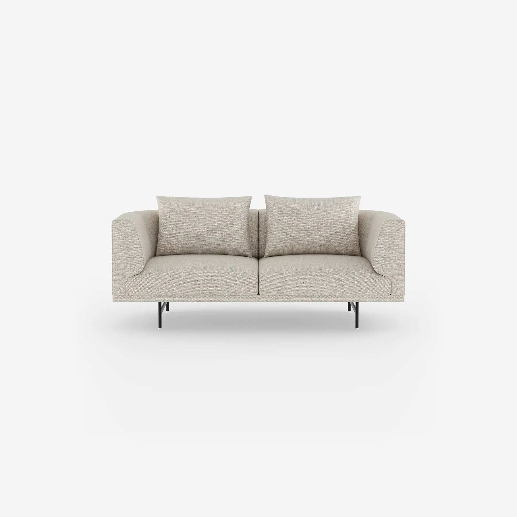 Vipp Chimney Sofa | 2-seater, Wavy, Black Powder Coated