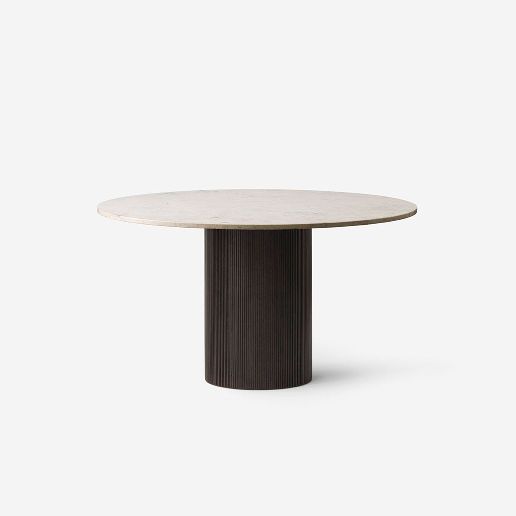 Vipp Cabin Round Table - vipp494-495 - Jura Grau Blau, Dark Oak, Ø130