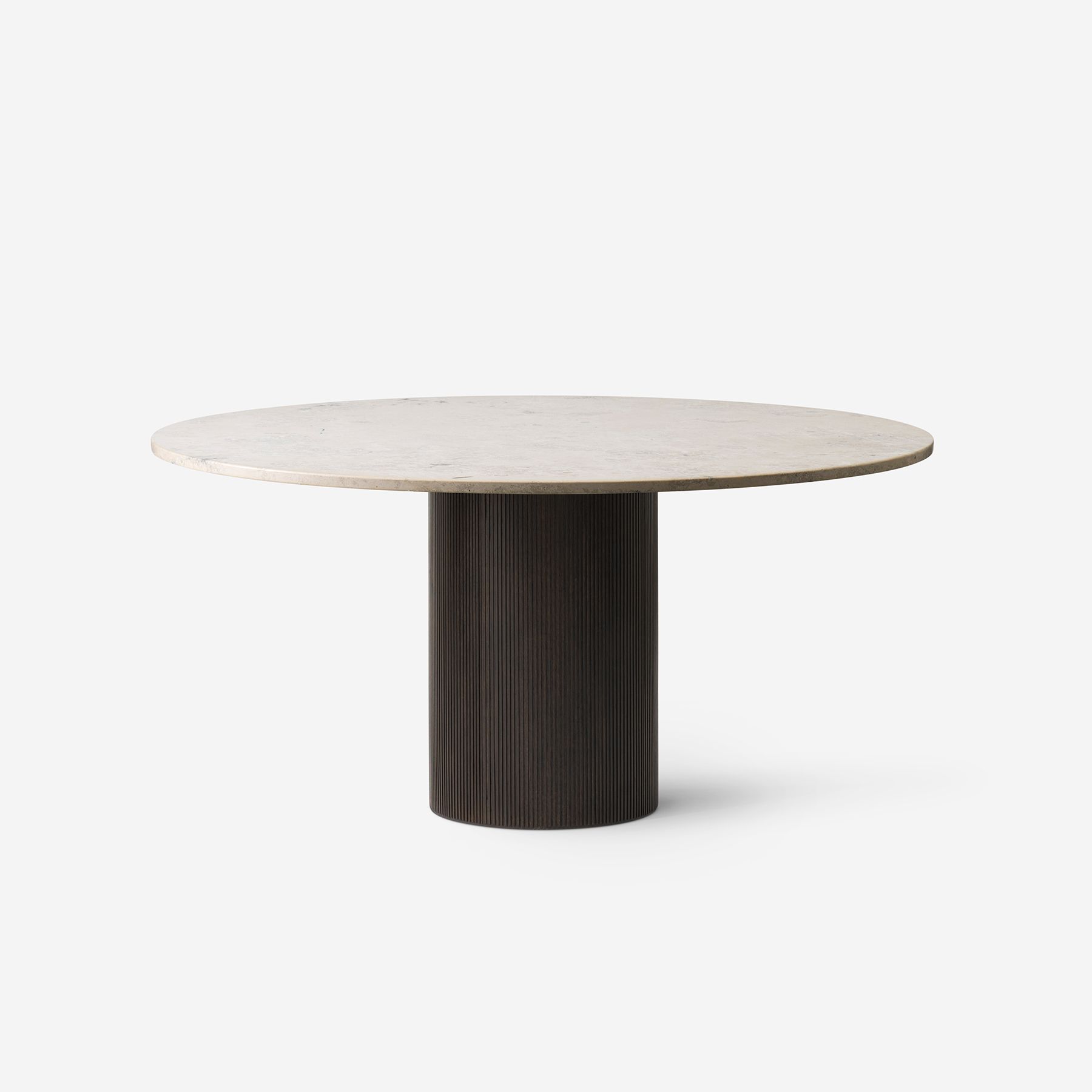 Vipp Cabin Round Table - vipp494-495 - Jura Grau Blau, Dark Oak, Ø150
